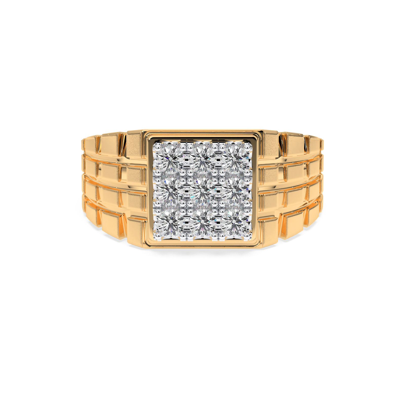 DIAMOND GENTS RING 18CT