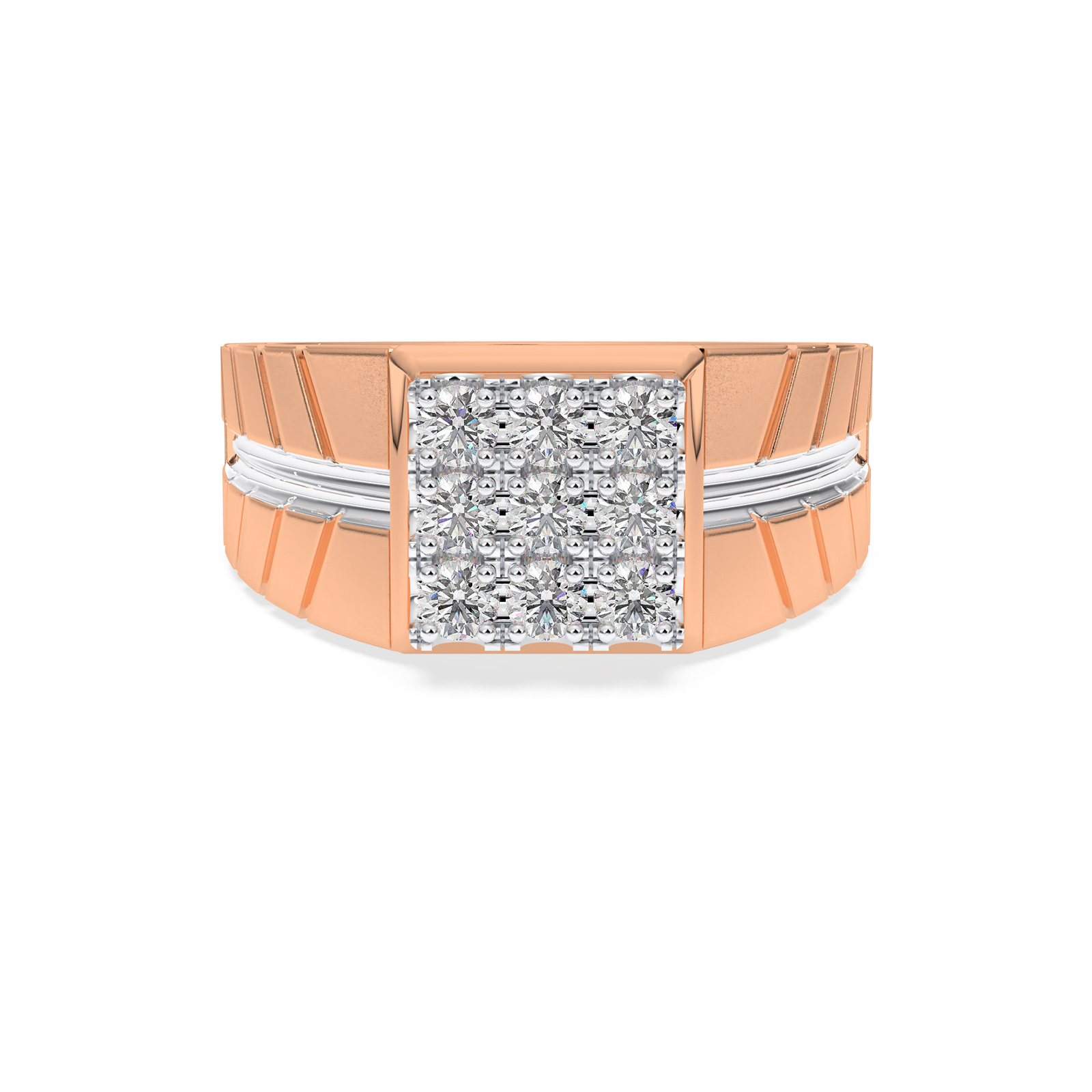 DIAMOND GENTS RING 18CT