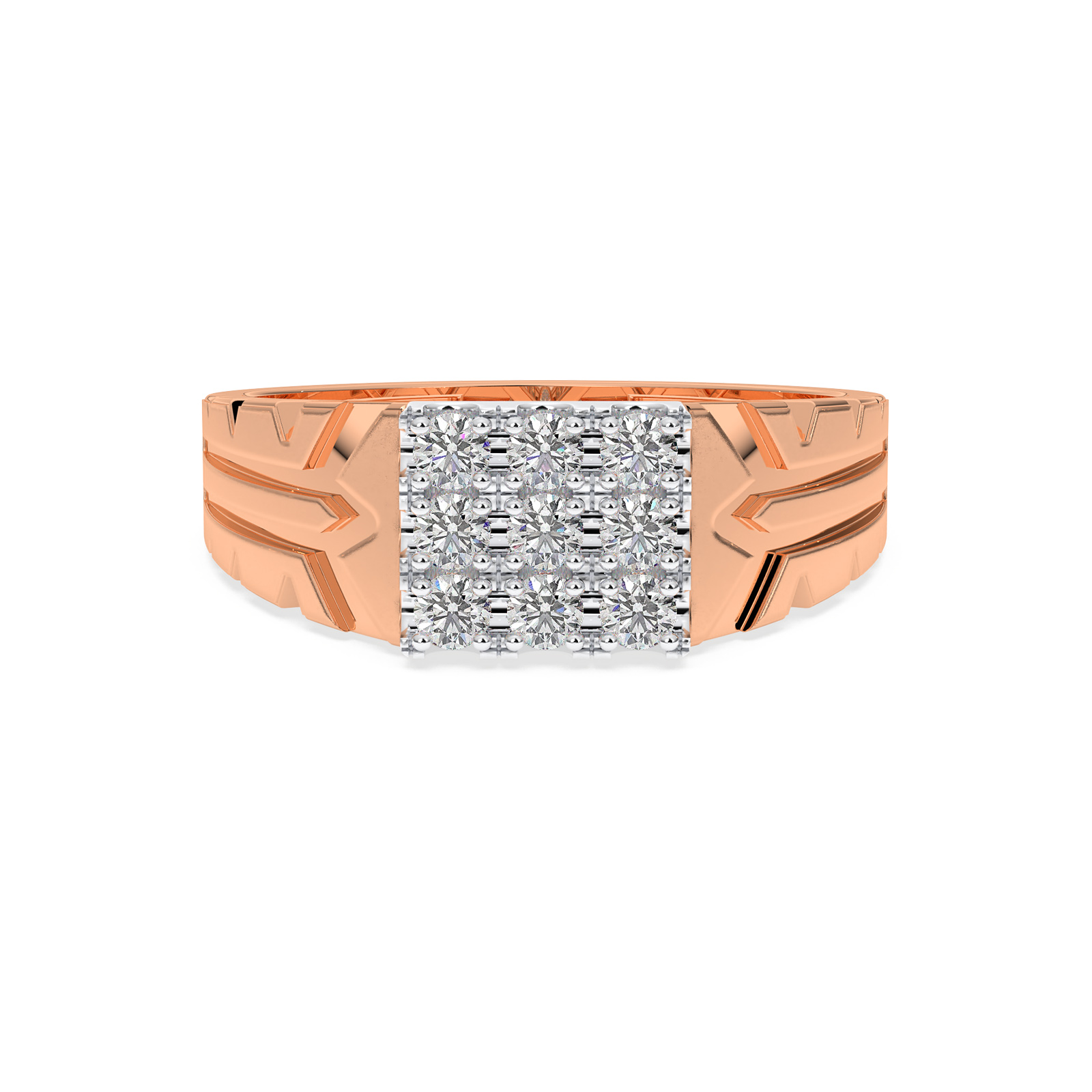 DIAMOND GENTS RING 18CT