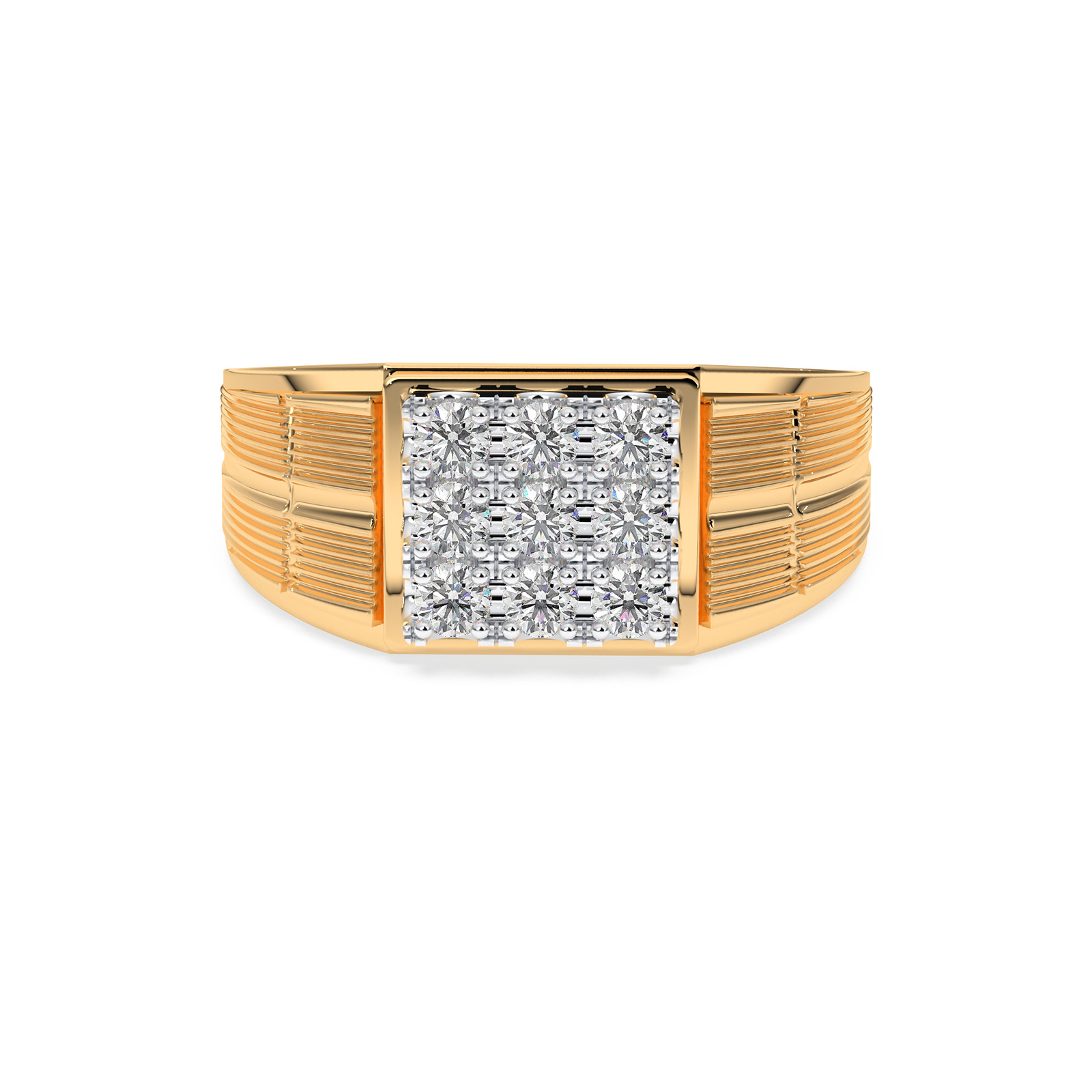 DIAMOND GENTS RING 18CT
