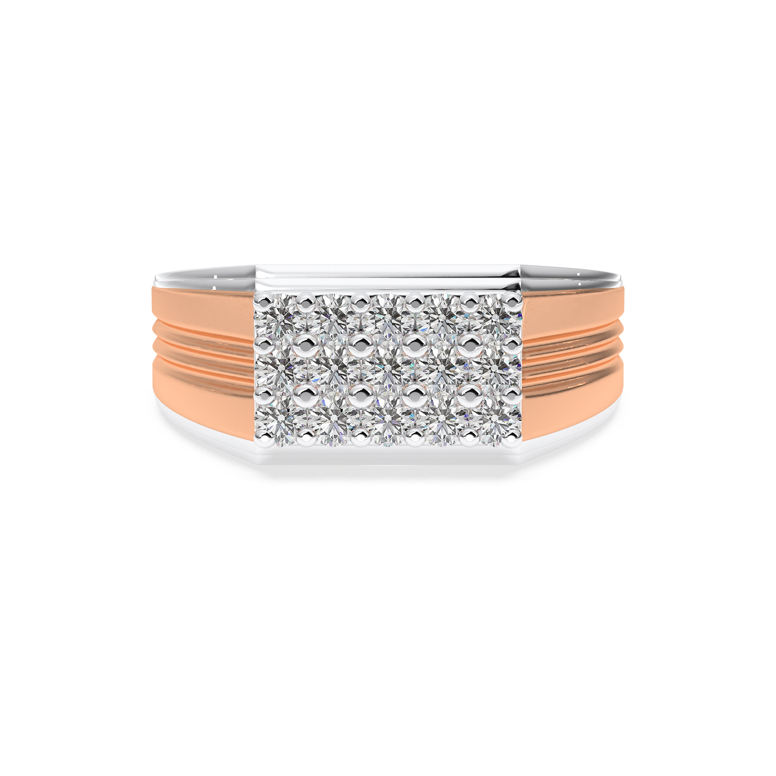 DIAMOND GENTS RING 18CT