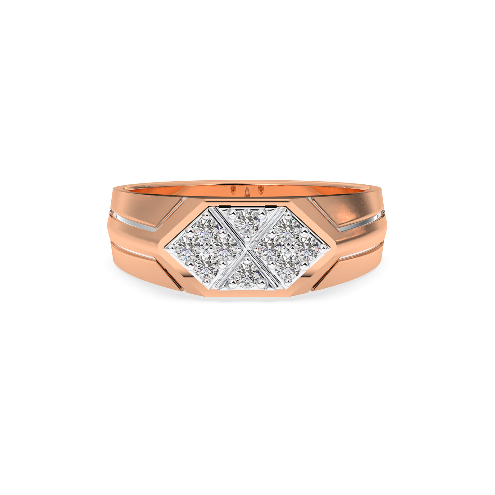 DIAMOND GENTS RING 18CT