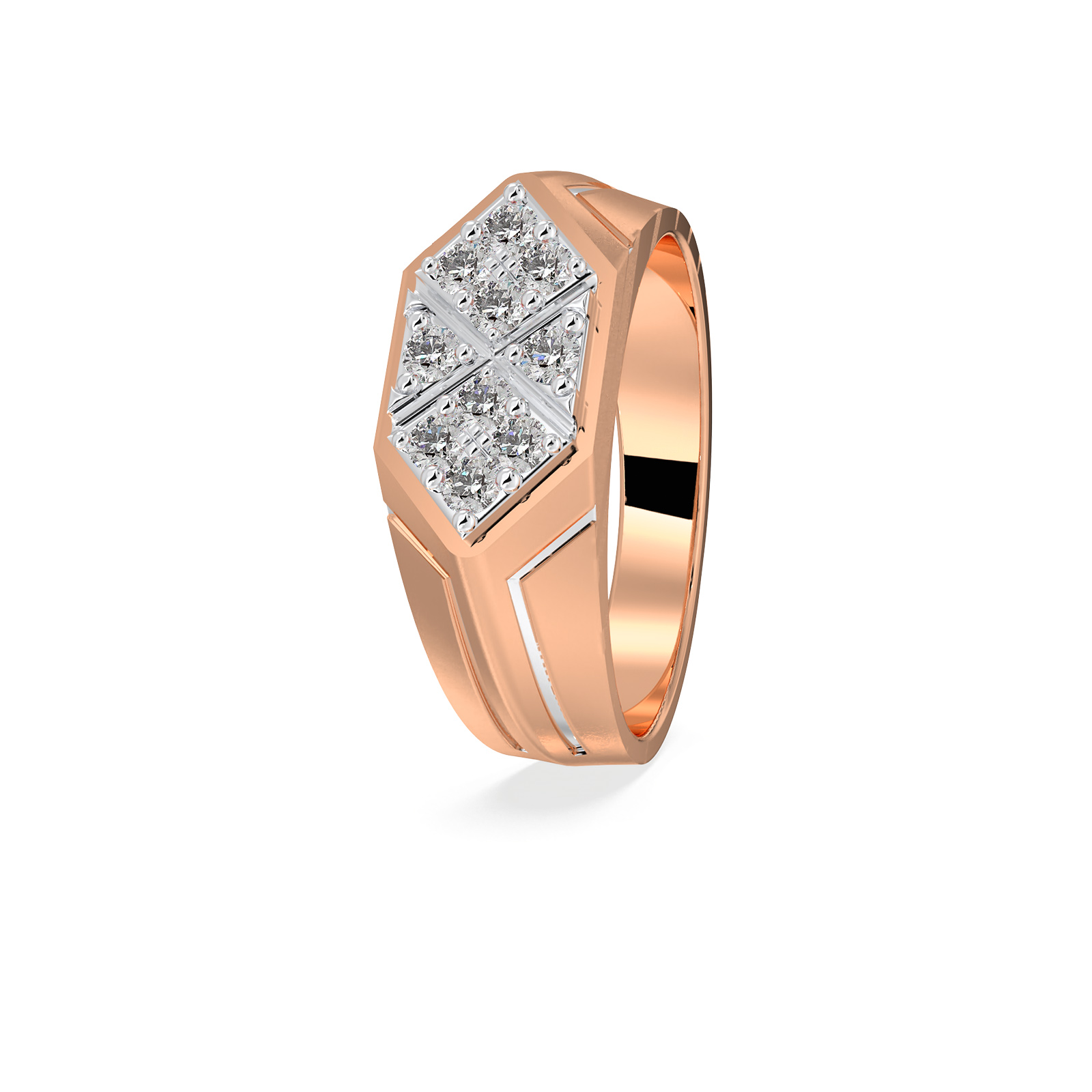 DIAMOND GENTS RING 18CT