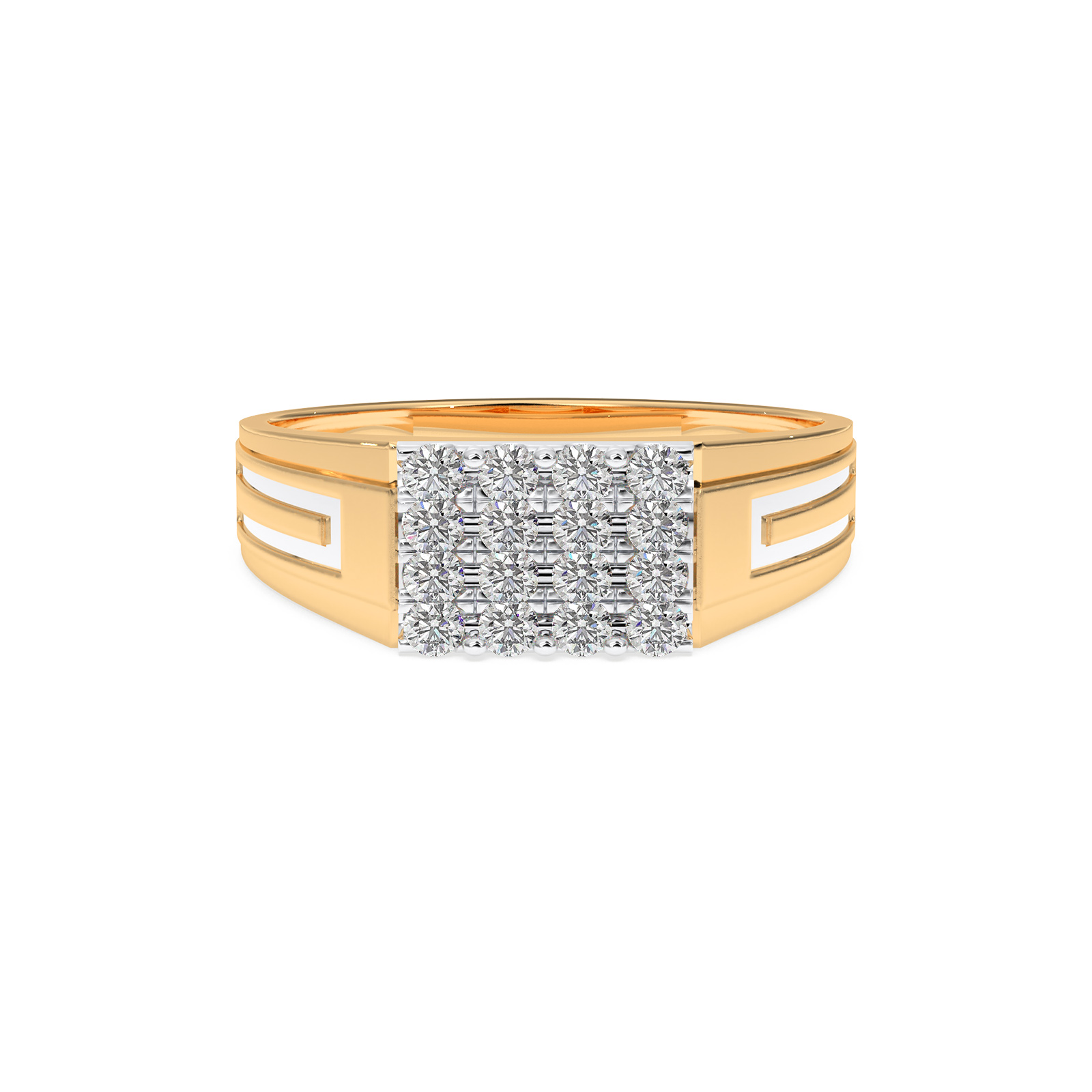 DIAMOND GENTS RING 18CT