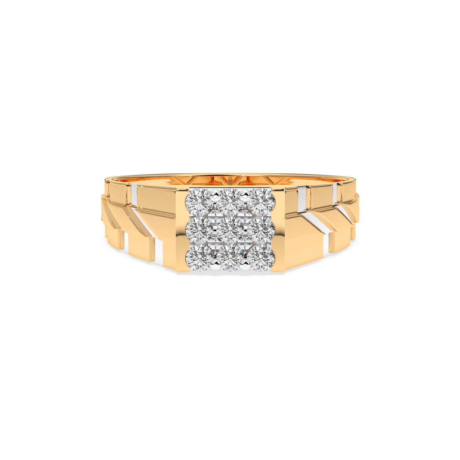 DIAMOND GENTS RING 18CT