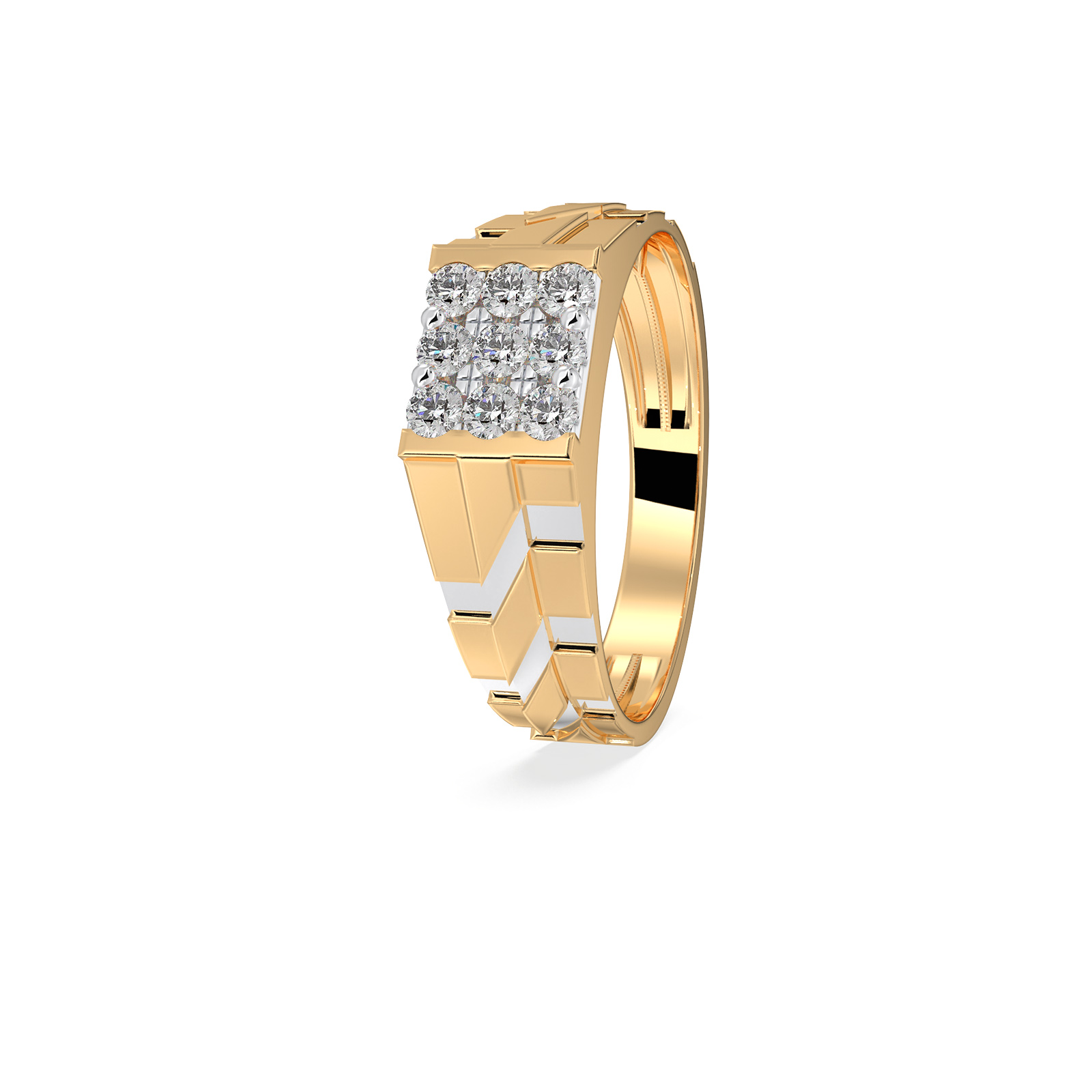 DIAMOND GENTS RING 18CT
