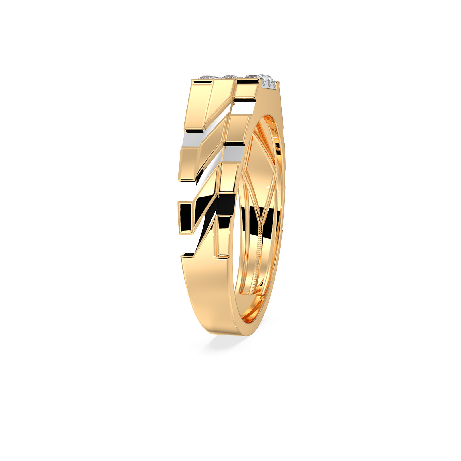 DIAMOND GENTS RING 18CT