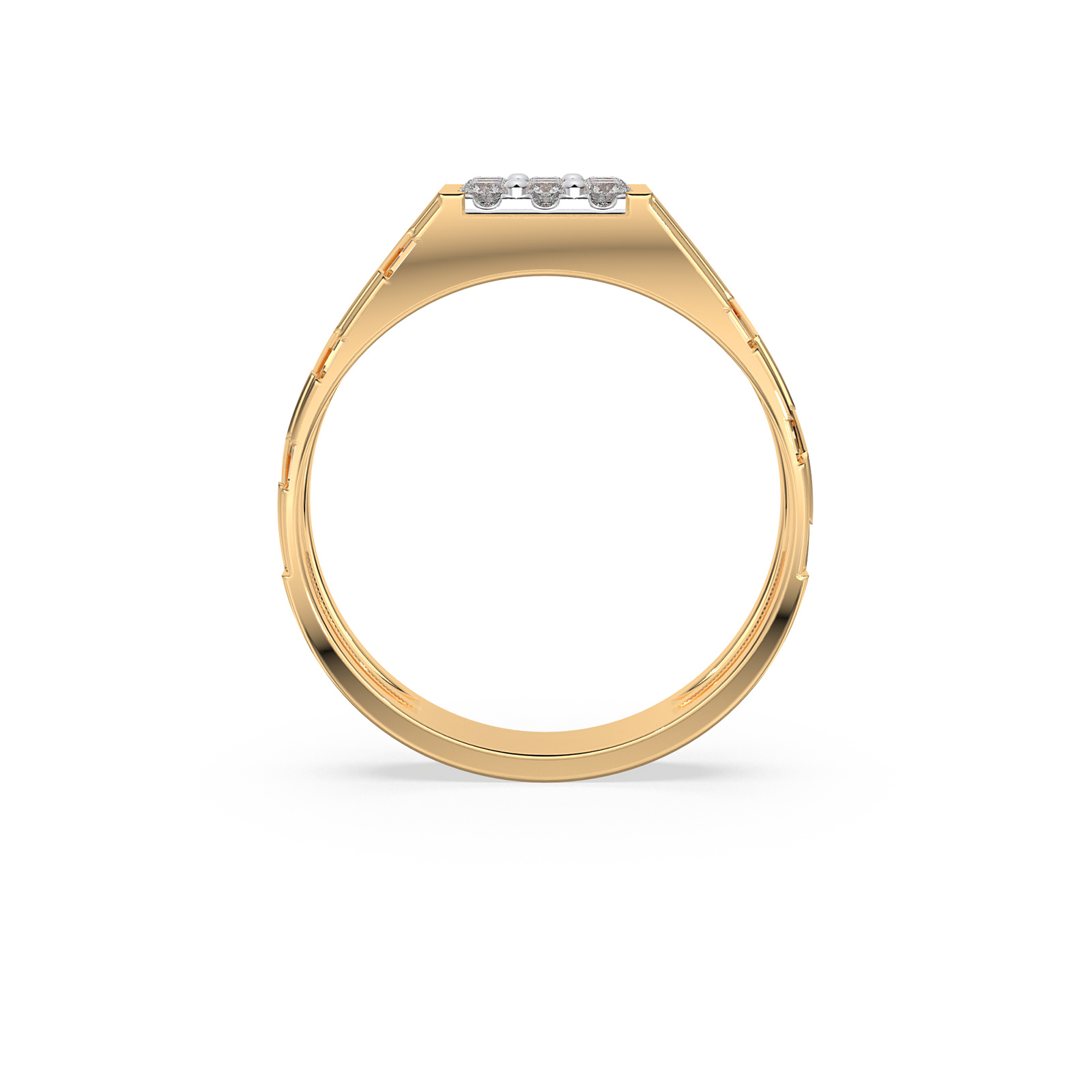 DIAMOND GENTS RING 18CT