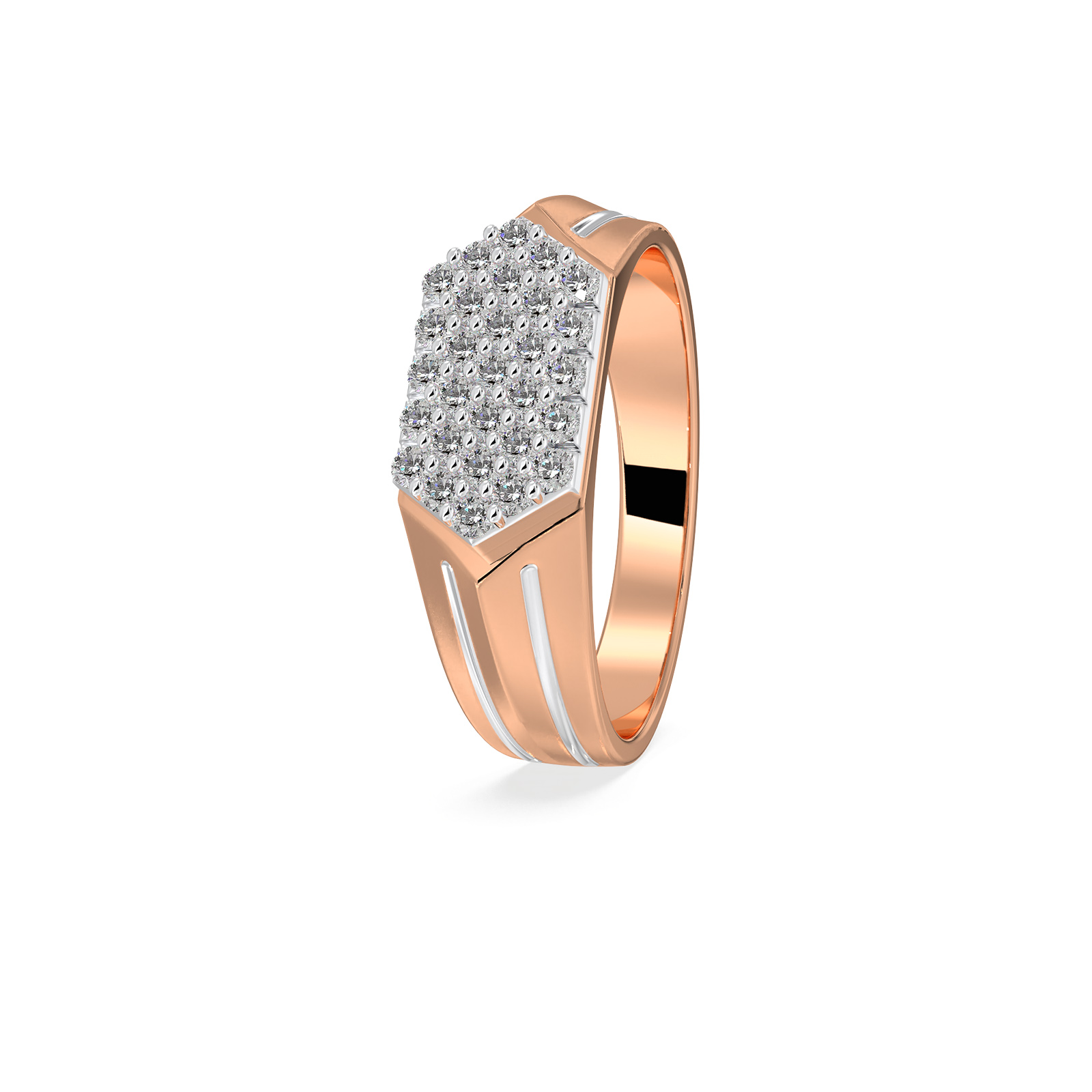 DIAMOND GENTS RING 18CT