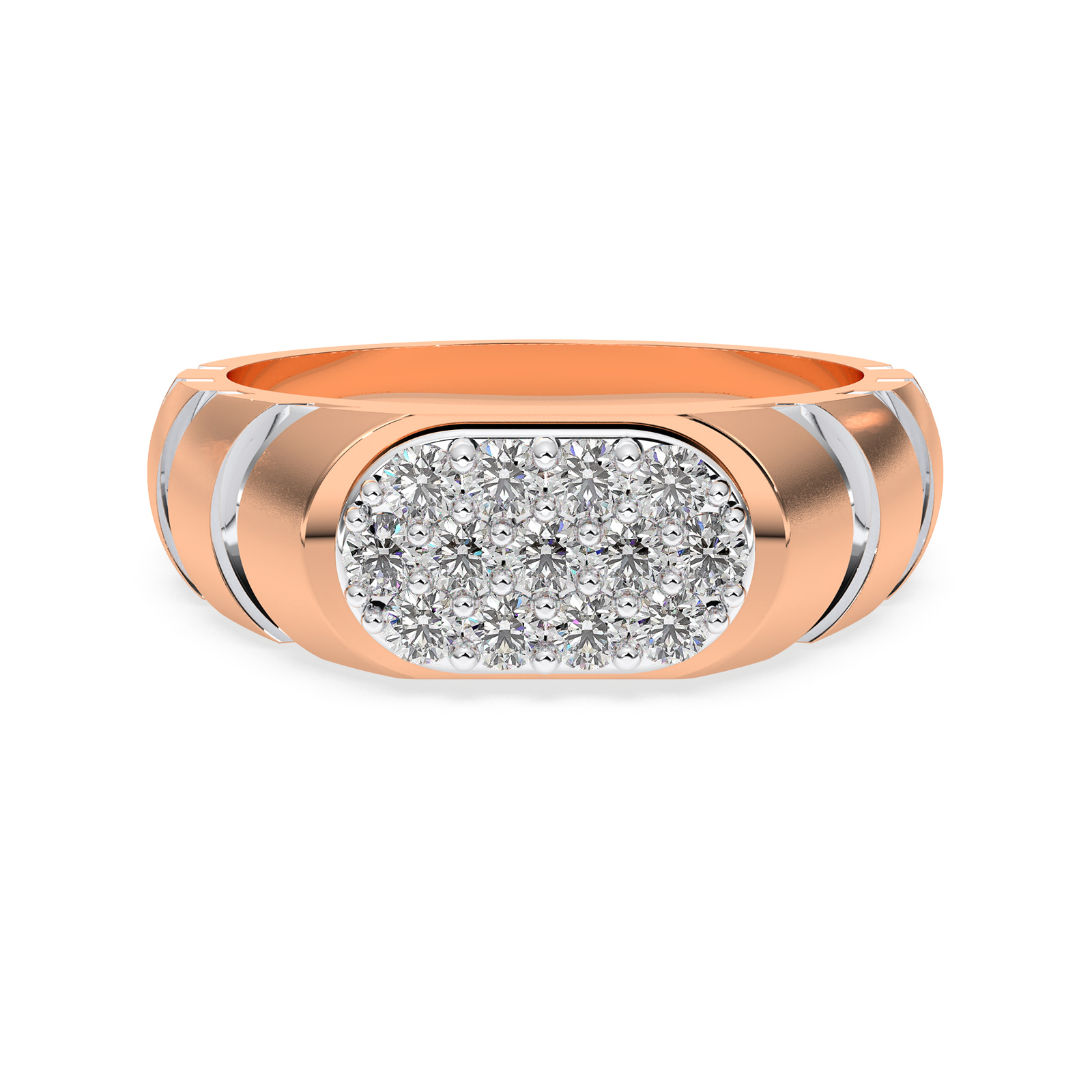 DIAMOND GENTS RING 18CT