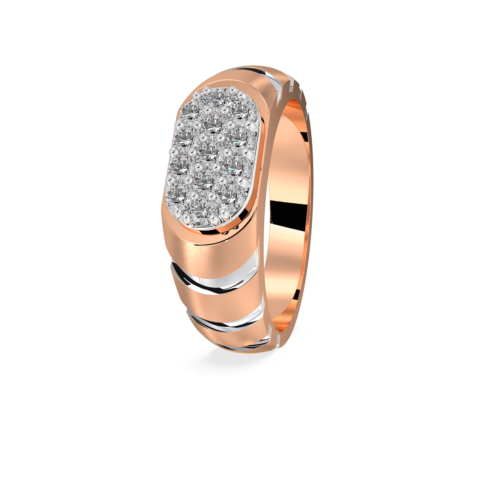 DIAMOND GENTS RING 18CT