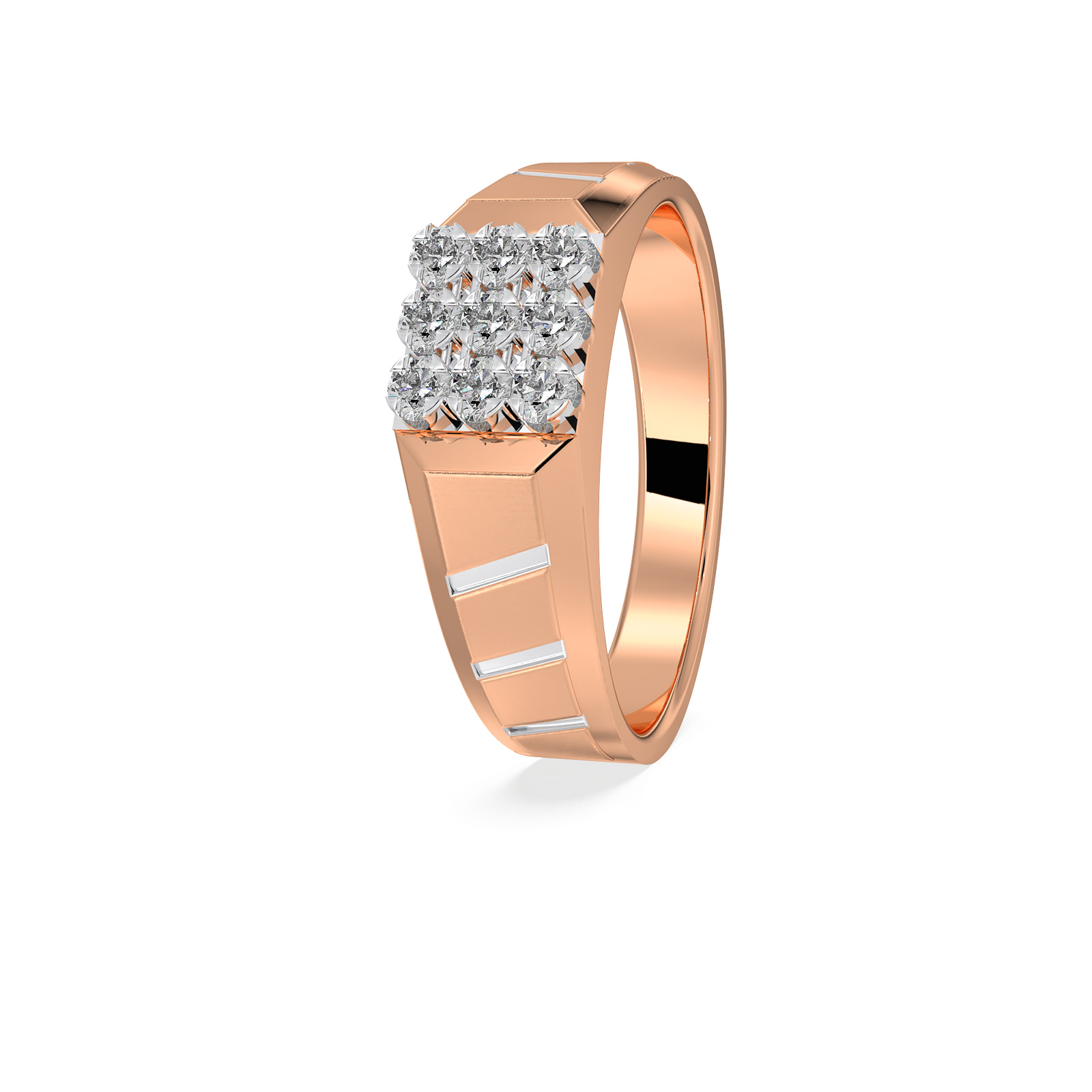 DIAMOND GENTS RING 18CT