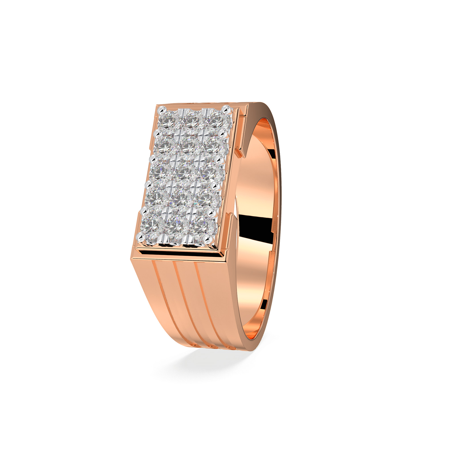 DIAMOND GENTS RING 18CT