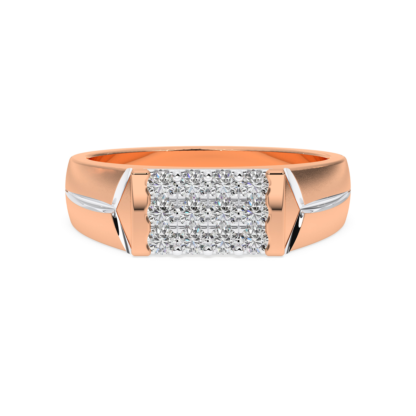 DIAMOND GENTS RING 18CT