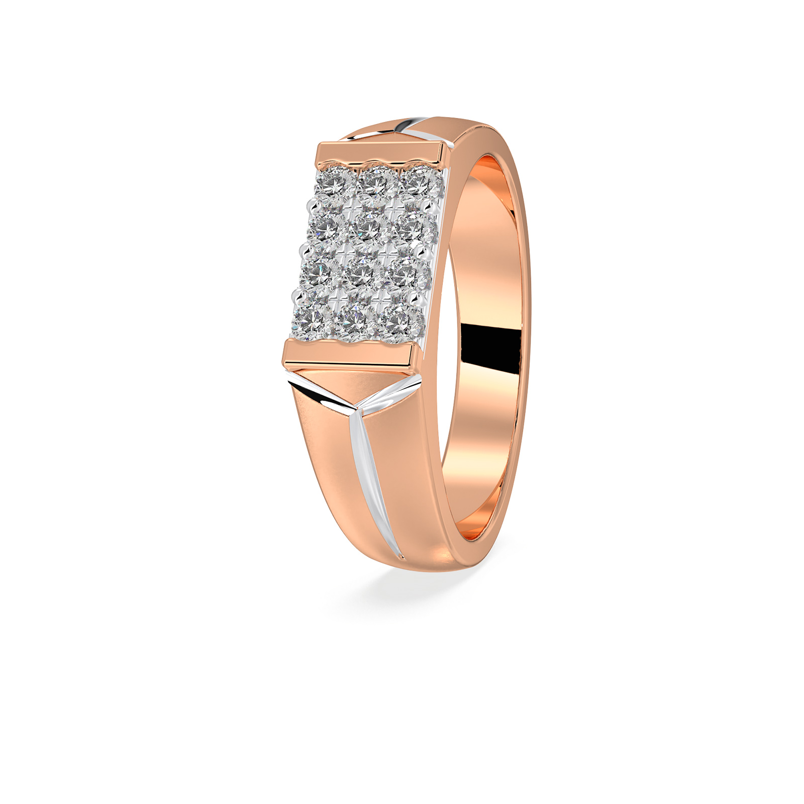 DIAMOND GENTS RING 18CT