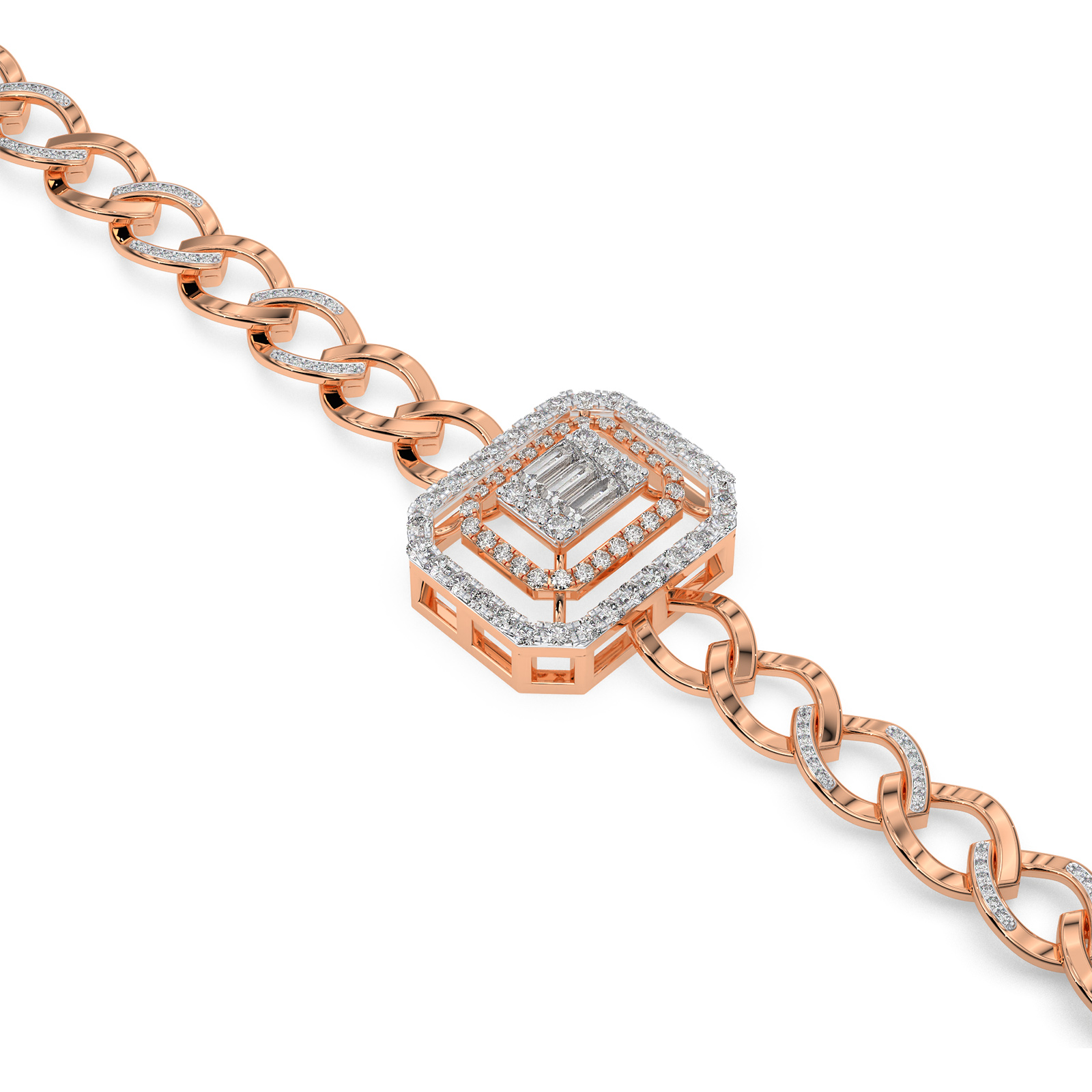 DIAMOND LADIES BRACELET 18CT