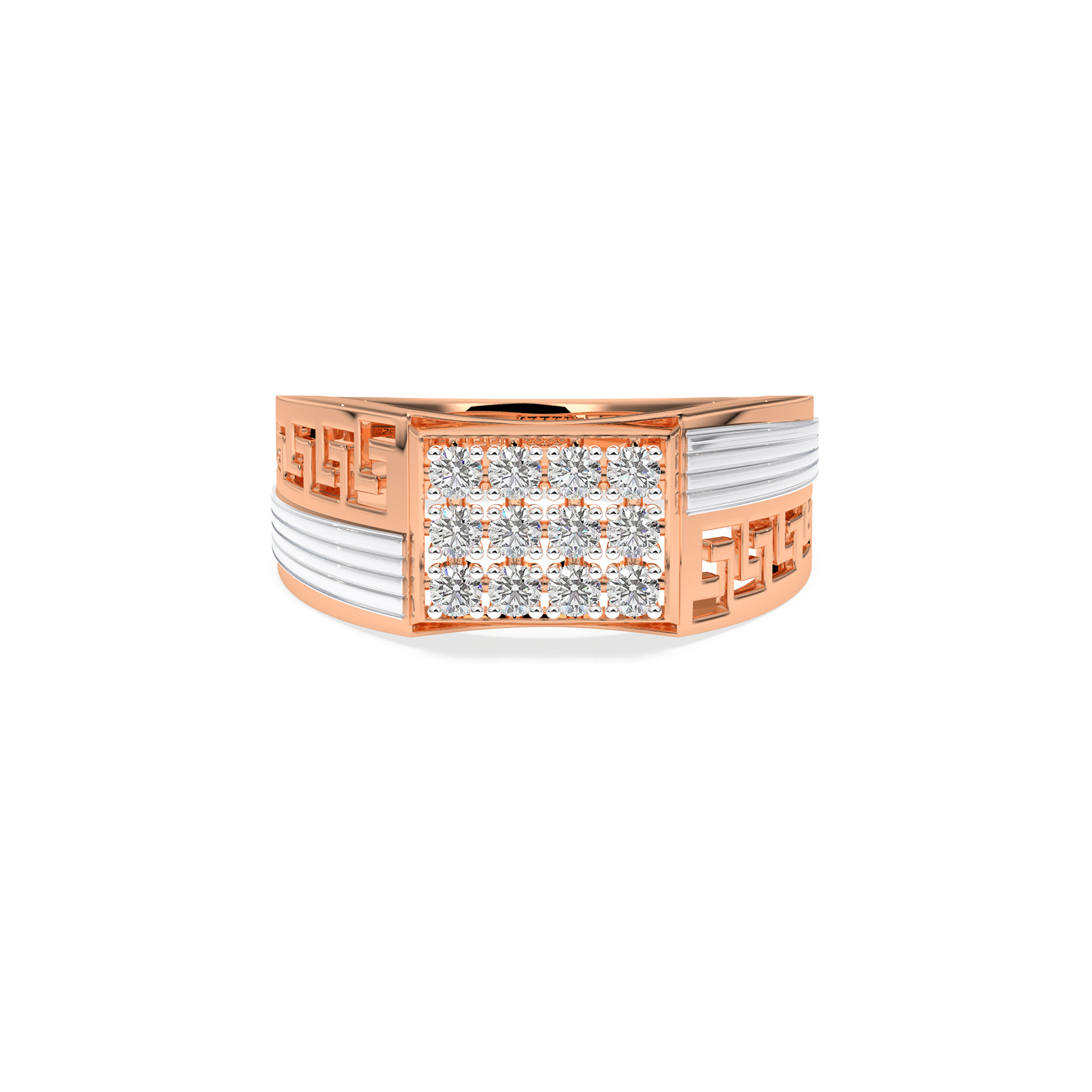 DIAMOND GENTS RING 18CT