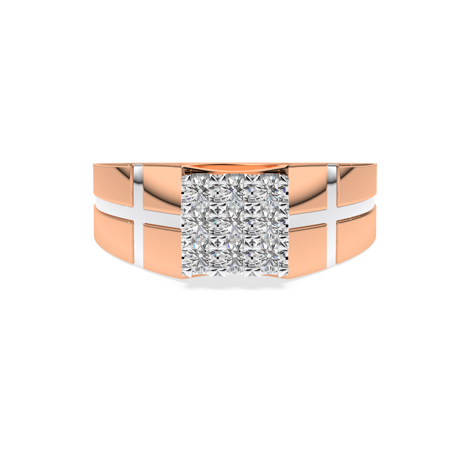 DIAMOND GENTS RING 18CT