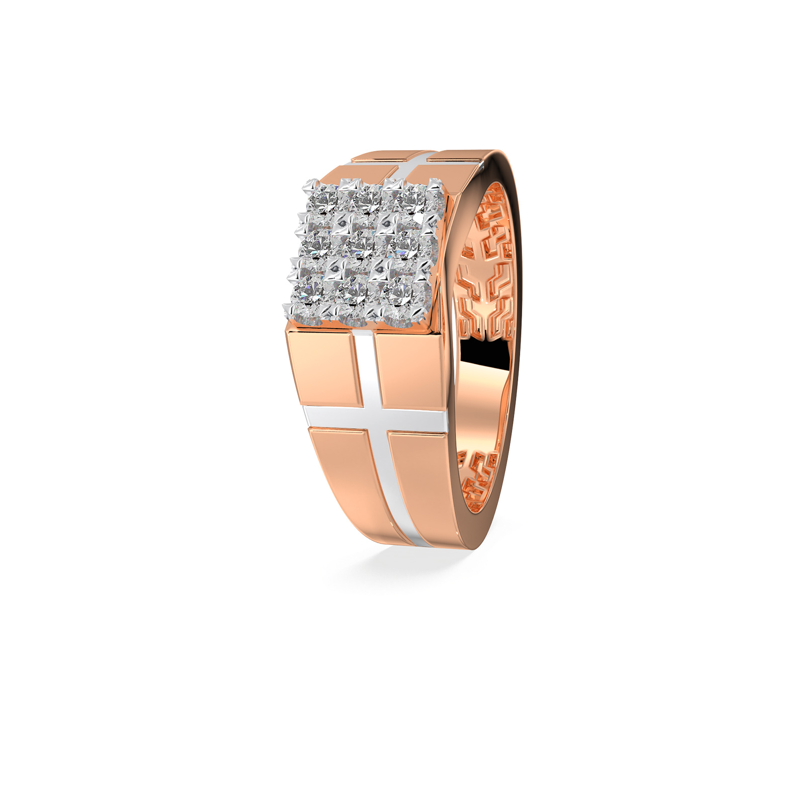 DIAMOND GENTS RING 18CT