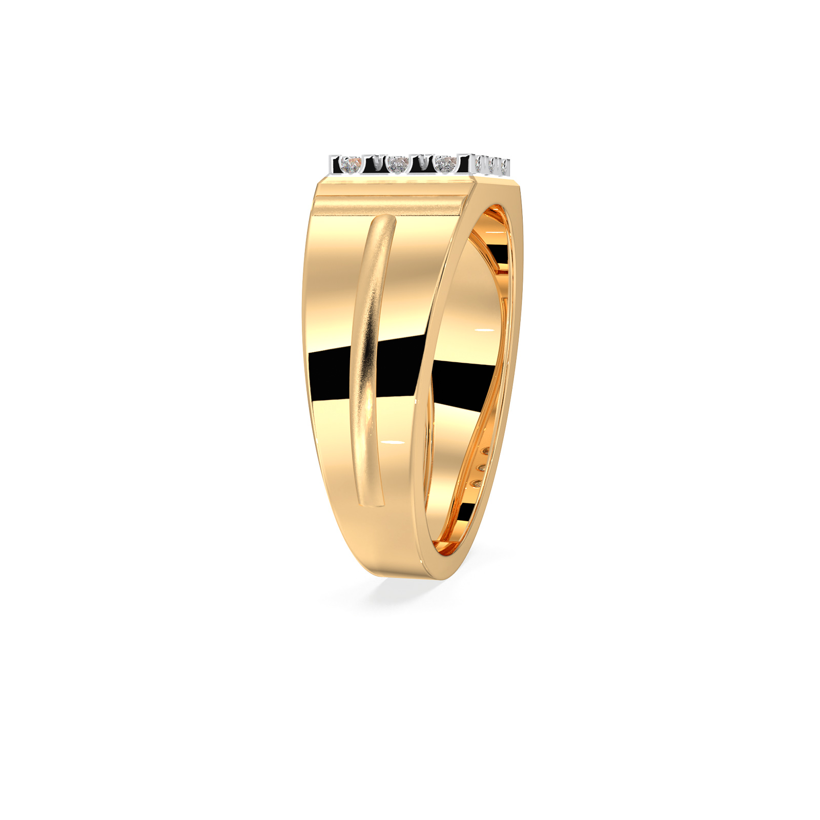 DIAMOND GENTS RING 18CT