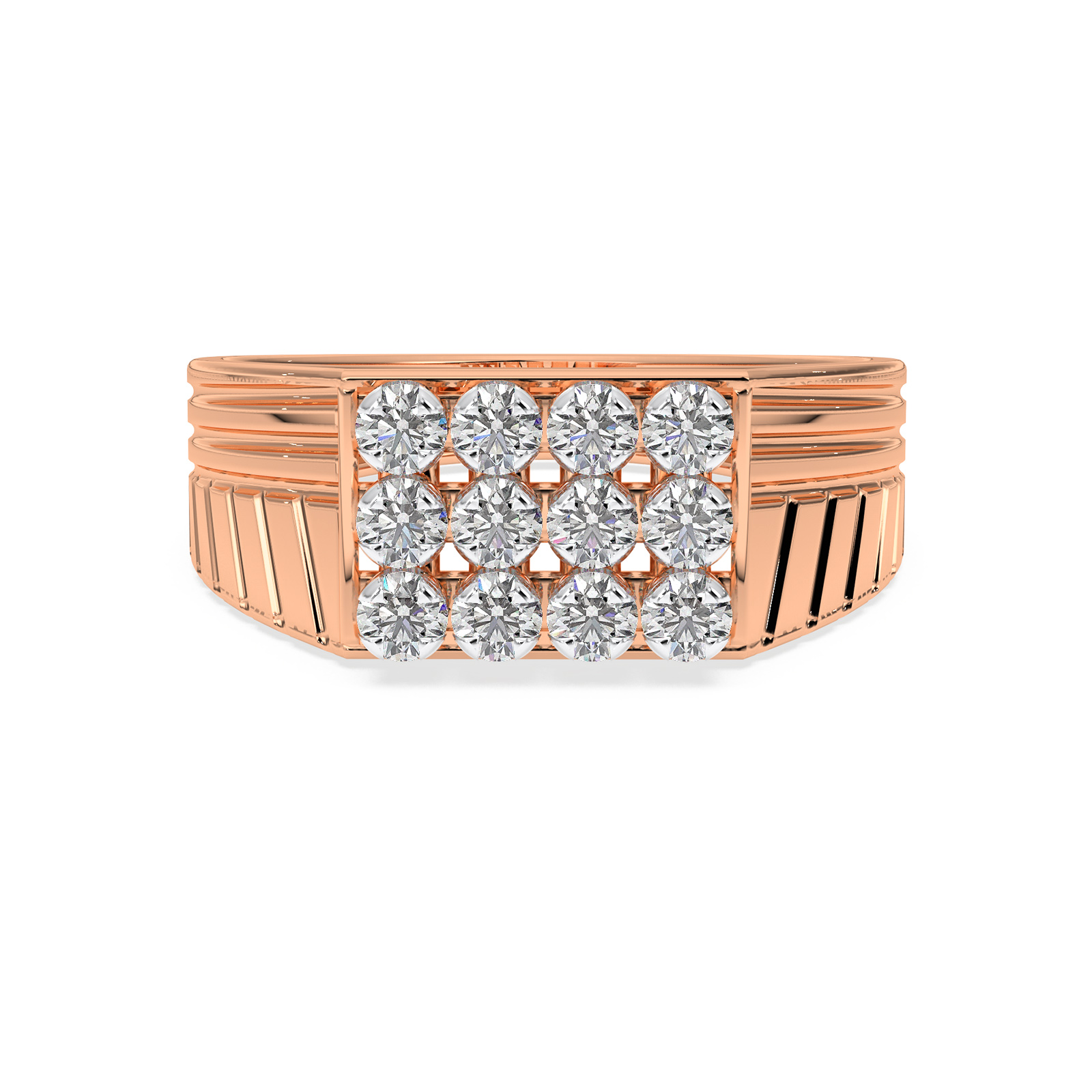 DIAMOND GENTS RING 18CT