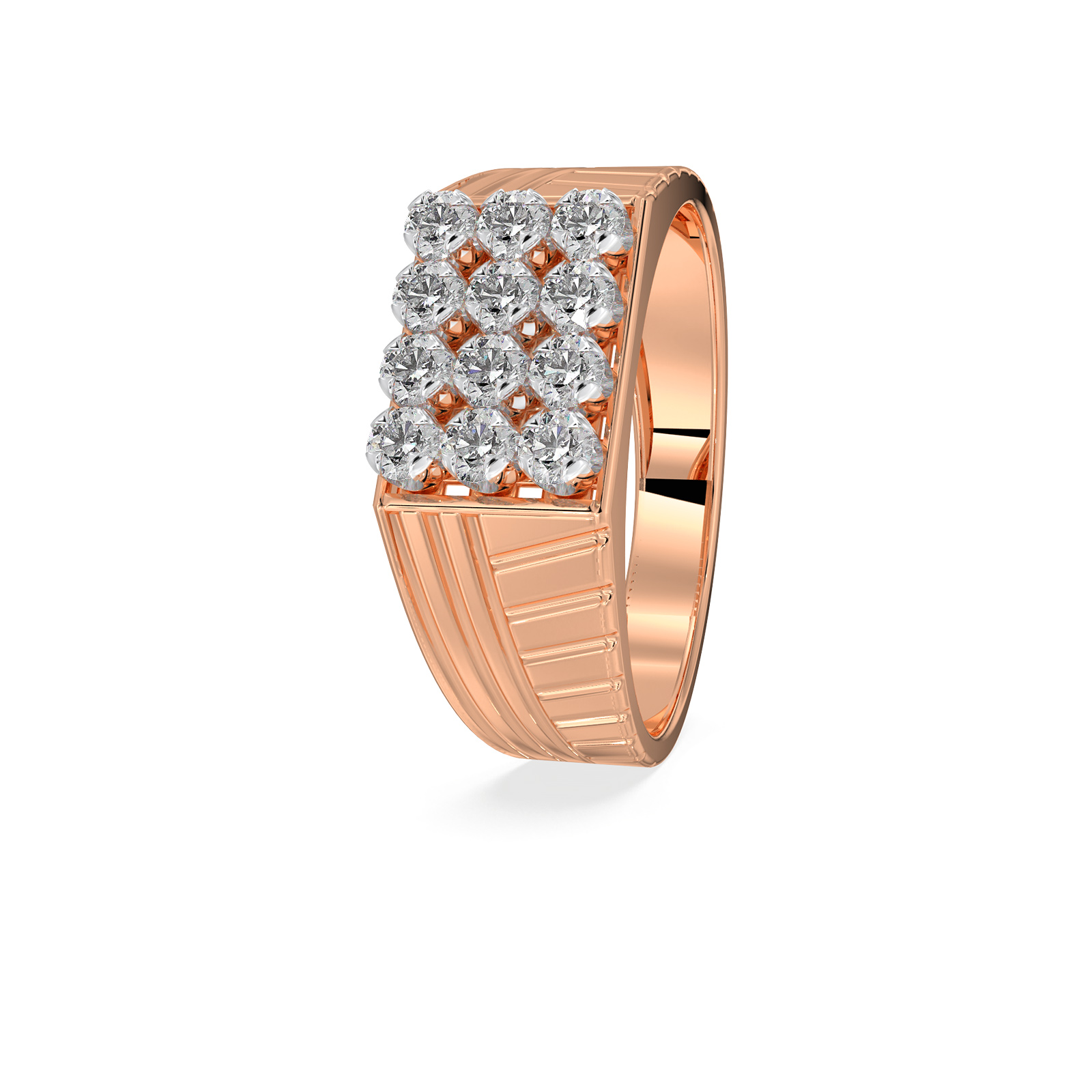 DIAMOND GENTS RING 18CT