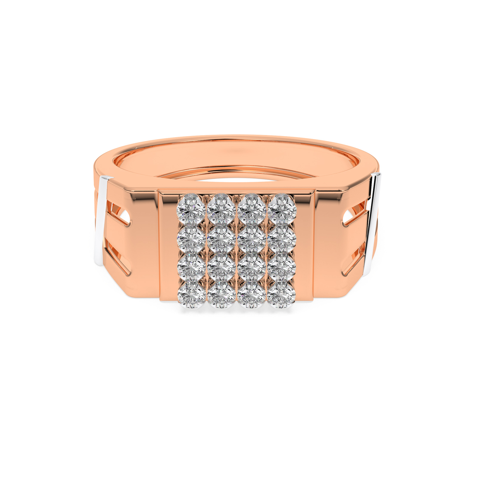 DIAMOND GENTS RING 18CT