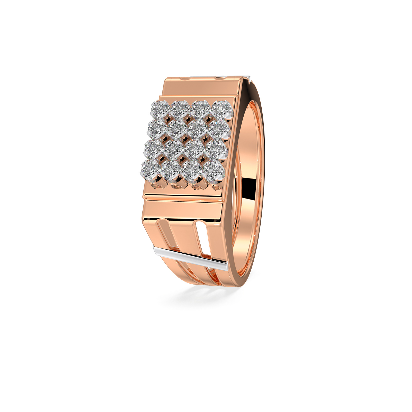 DIAMOND GENTS RING 18CT