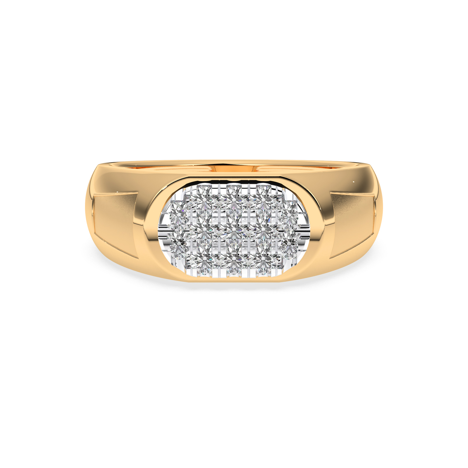 DIAMOND GENTS RING 18CT