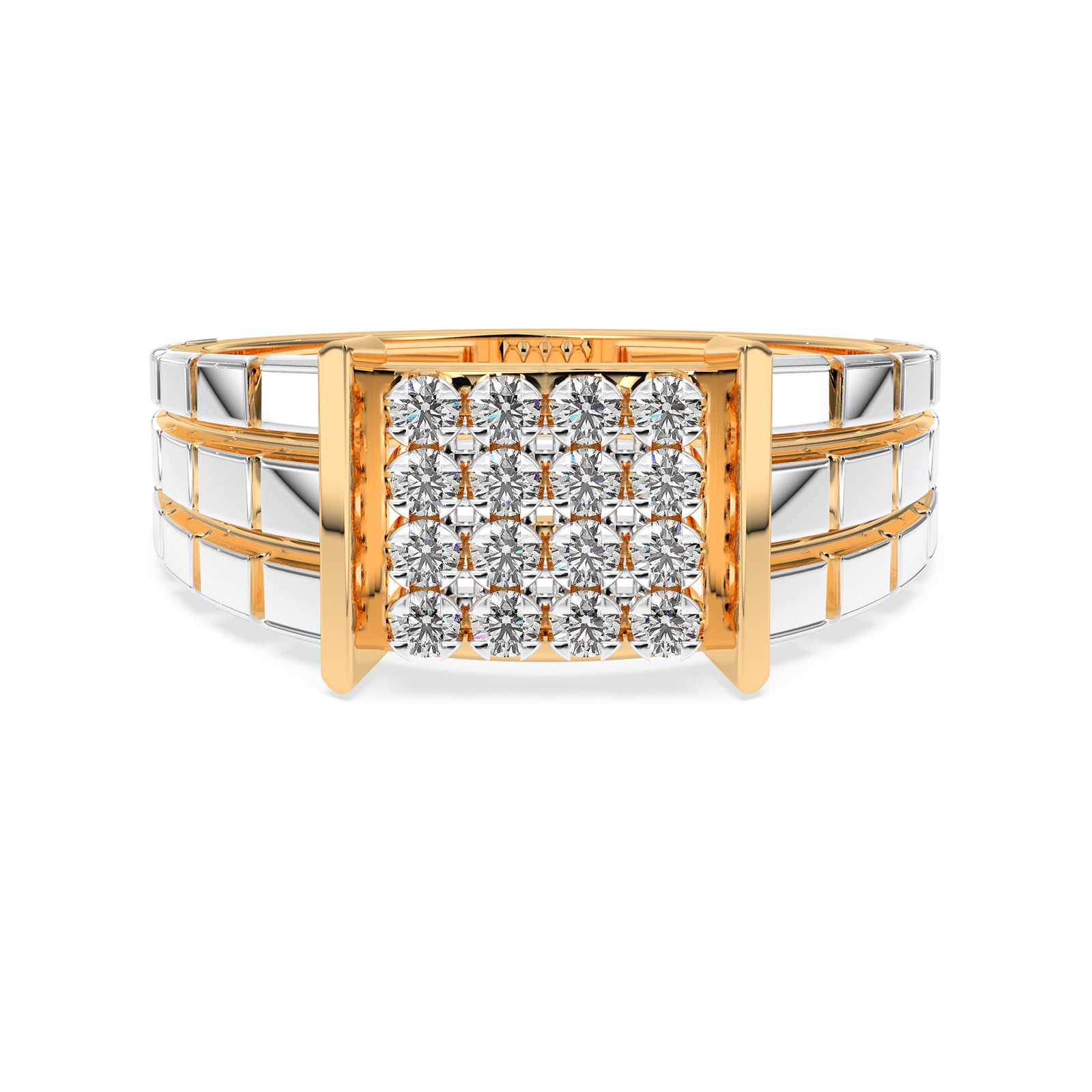 DIAMOND GENTS RING 18CT