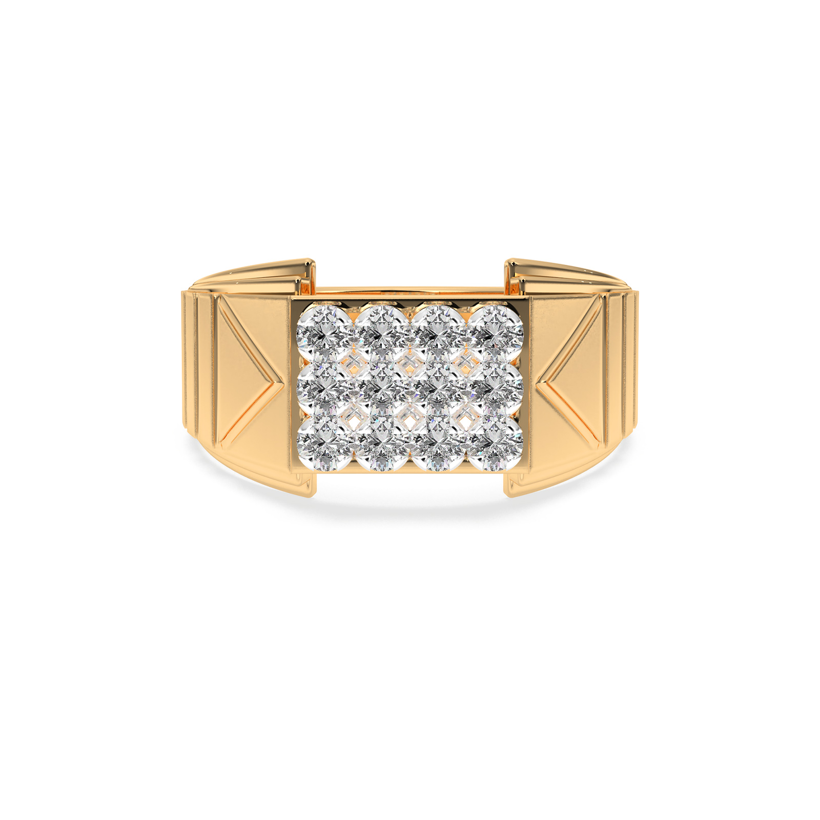 DIAMOND GENTS RING 18CT