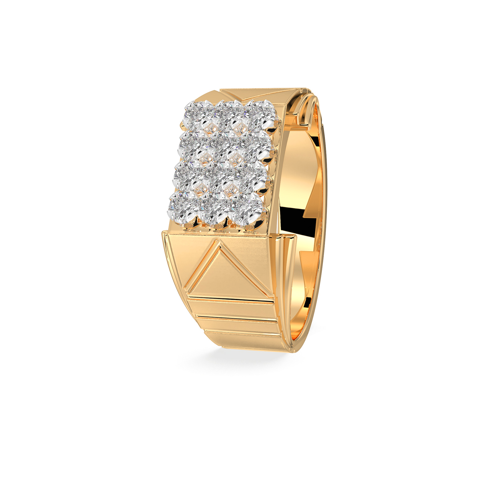 DIAMOND GENTS RING 18CT