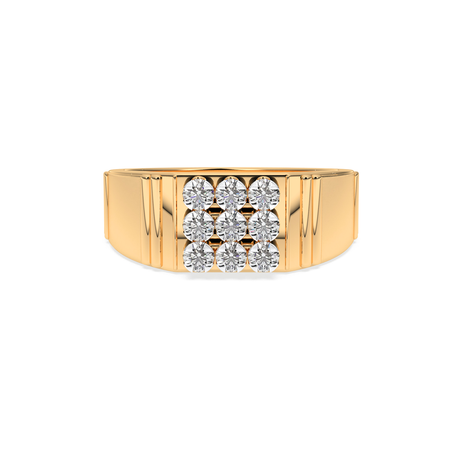 DIAMOND GENTS RING 18CT