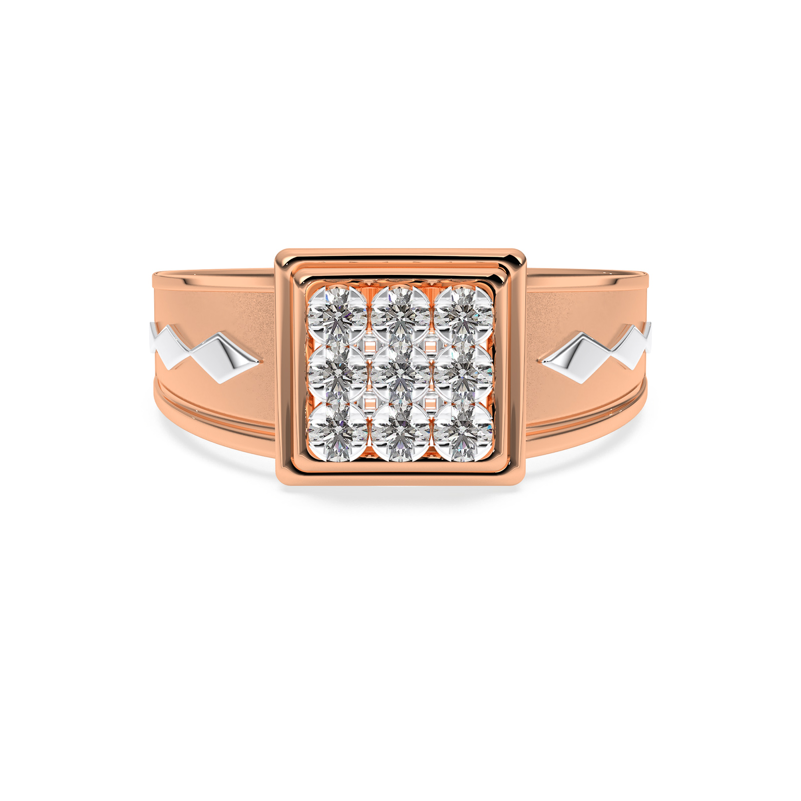 DIAMOND GENTS RING 18CT