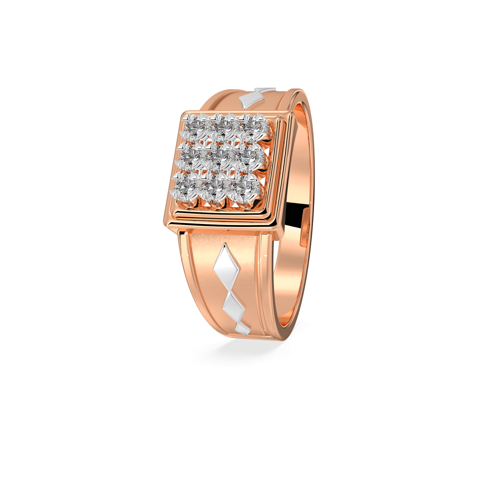 DIAMOND GENTS RING 18CT