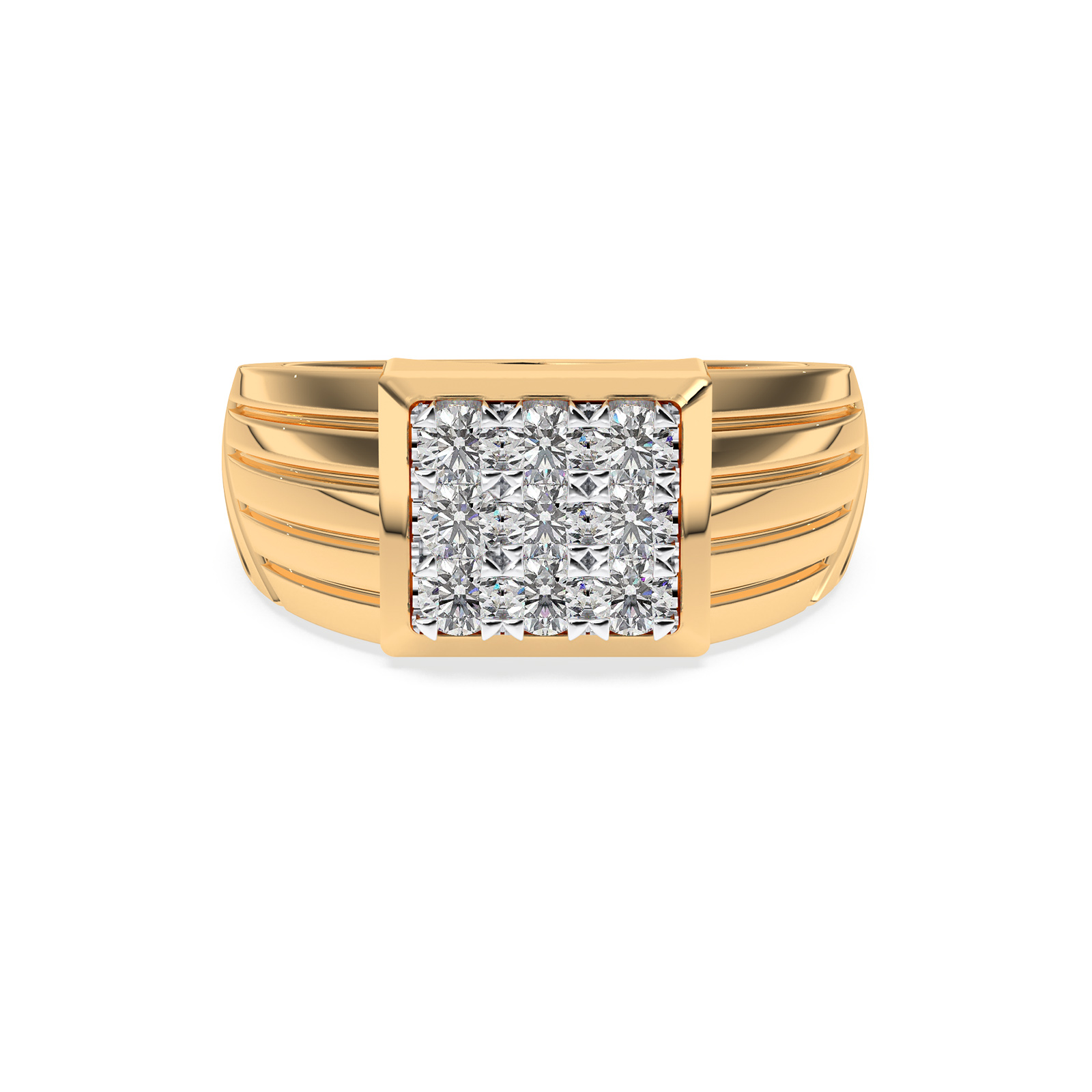 DIAMOND GENTS RING 18CT