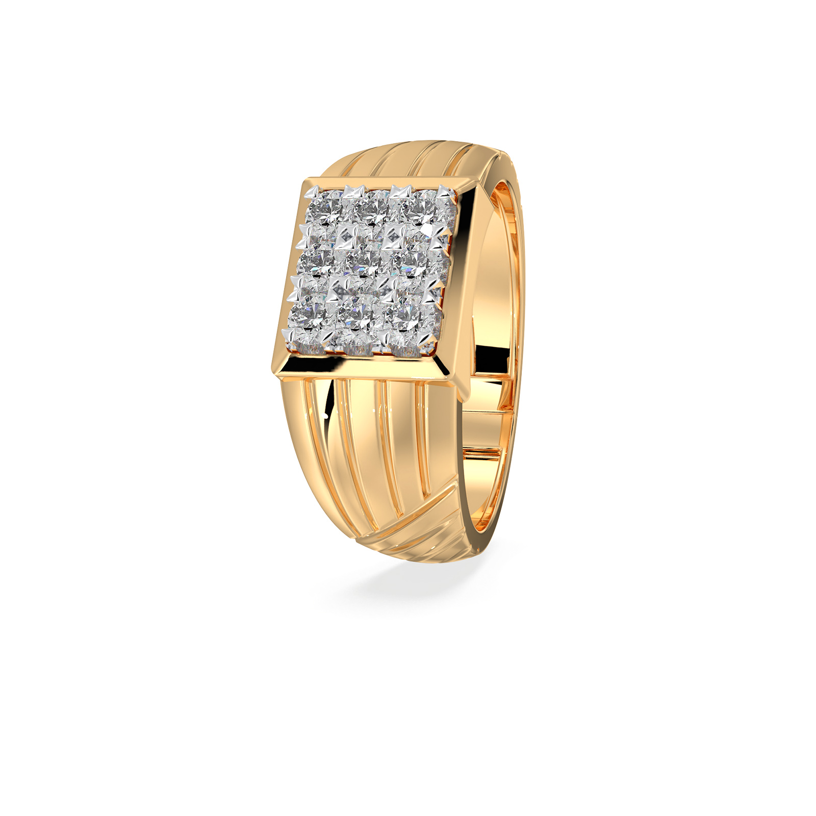 DIAMOND GENTS RING 18CT