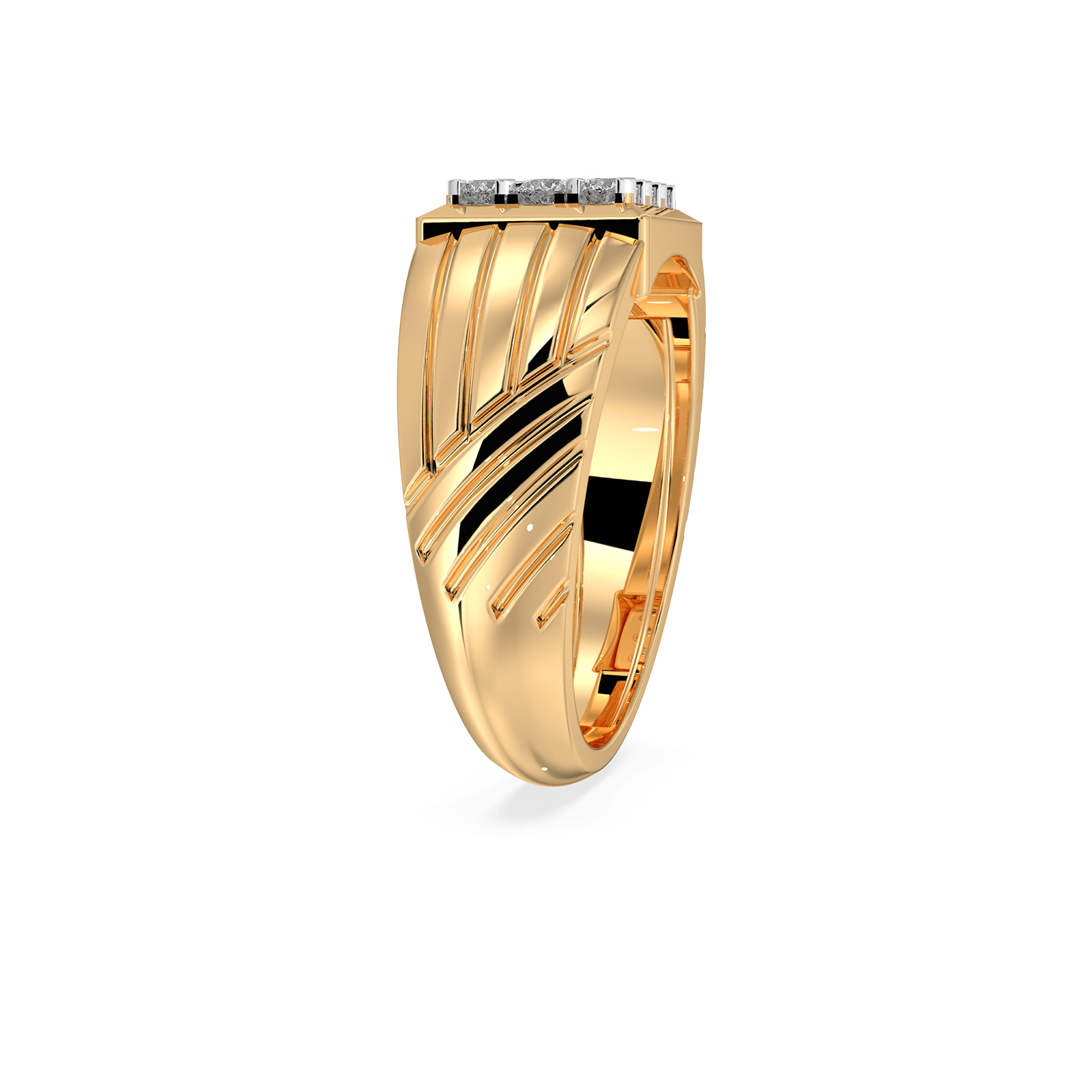 DIAMOND GENTS RING 18CT