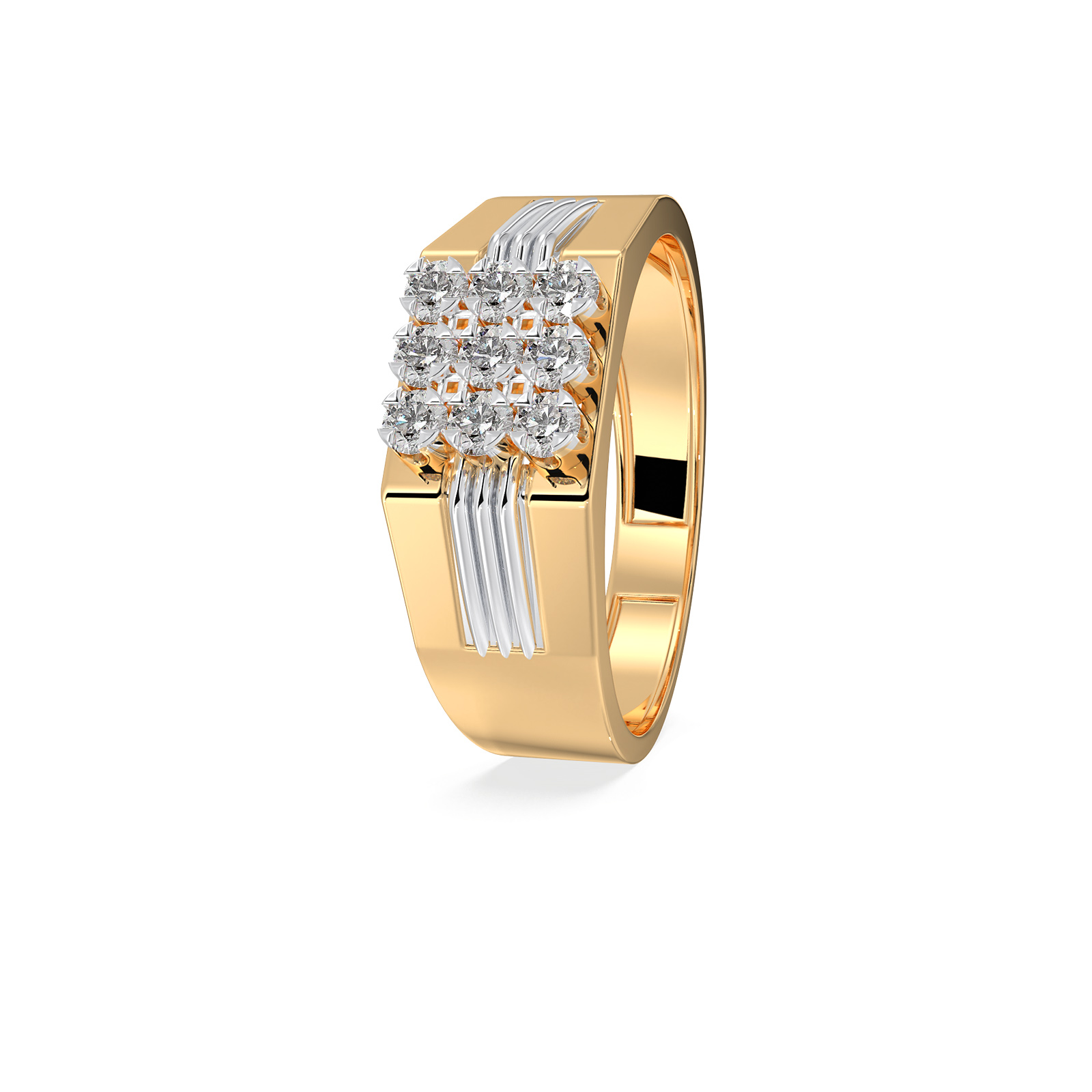 DIAMOND GENTS RING 18CT