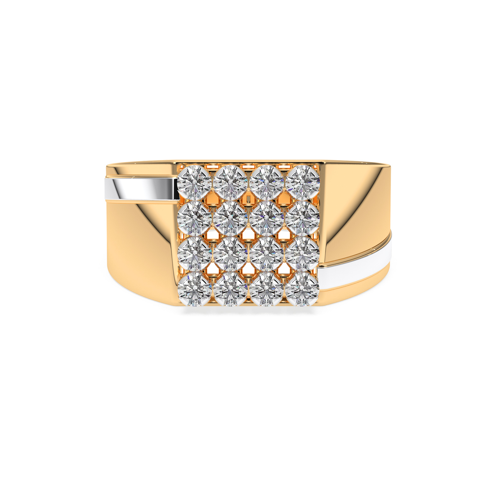 DIAMOND GENTS RING 18CT