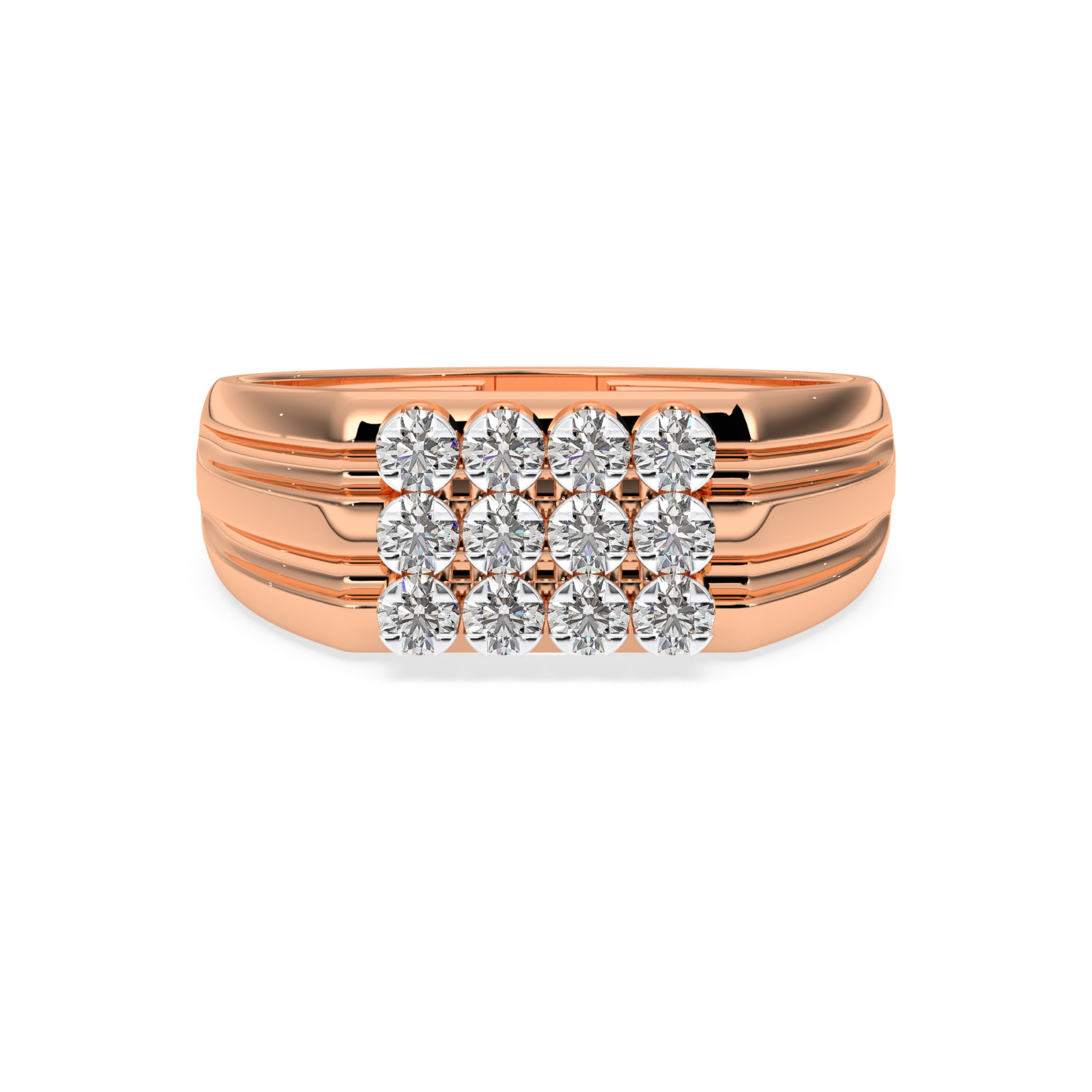 DIAMOND GENTS RING 18CT