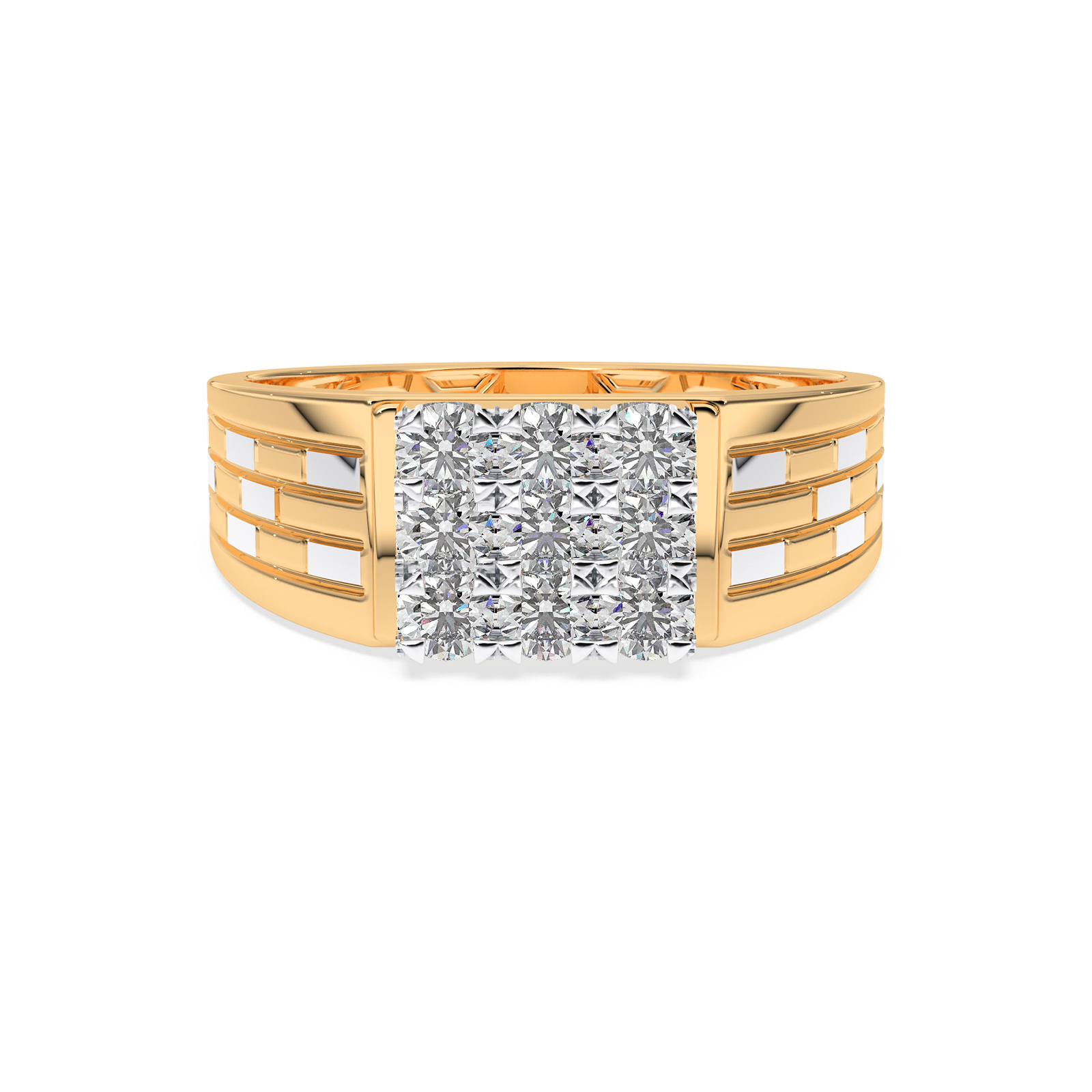 DIAMOND GENTS RING 18CT