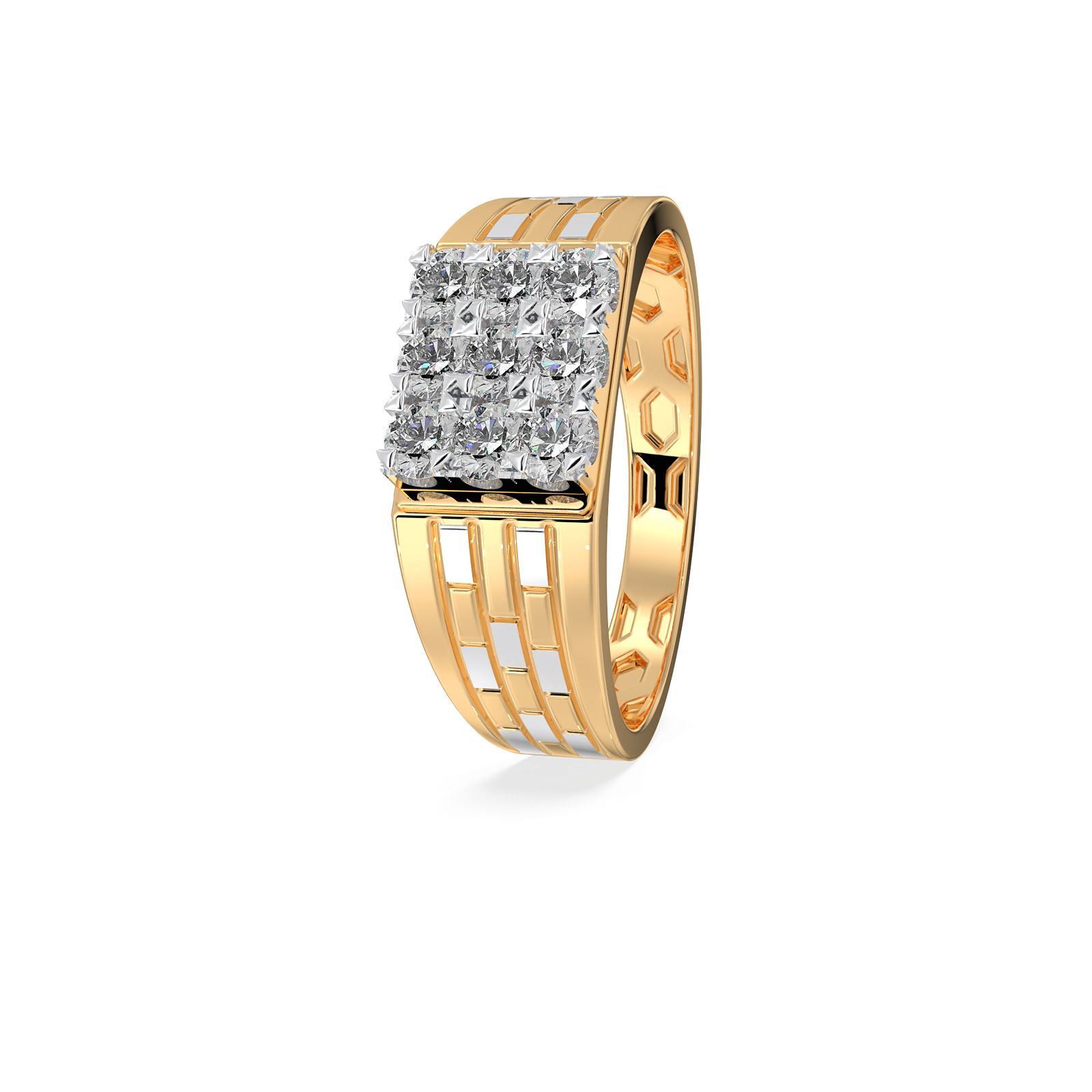 DIAMOND GENTS RING 18CT