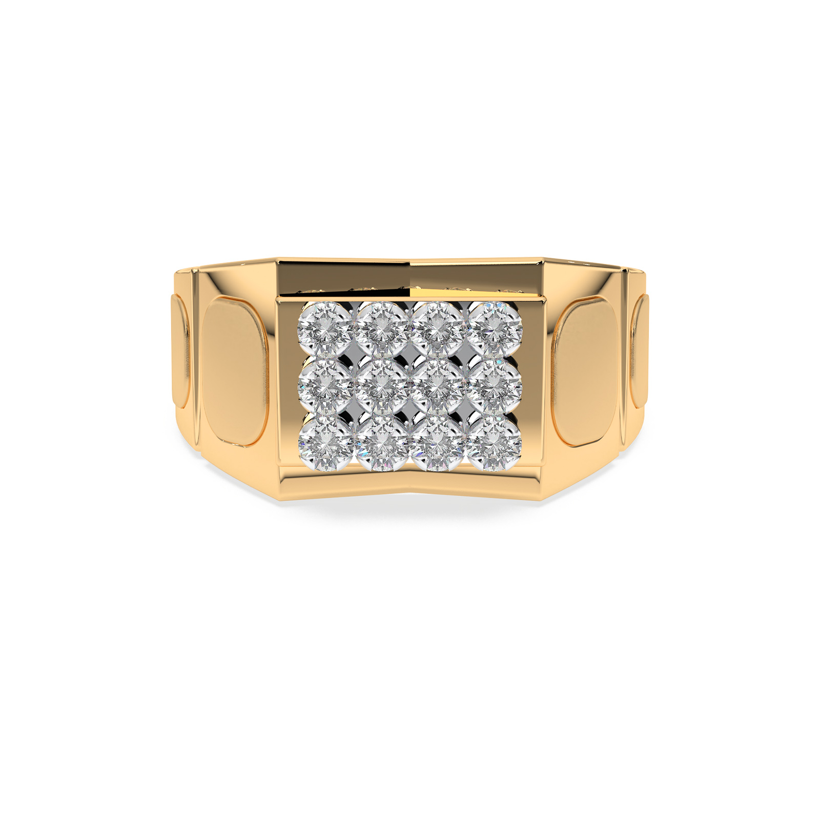 DIAMOND GENTS RING 18CT
