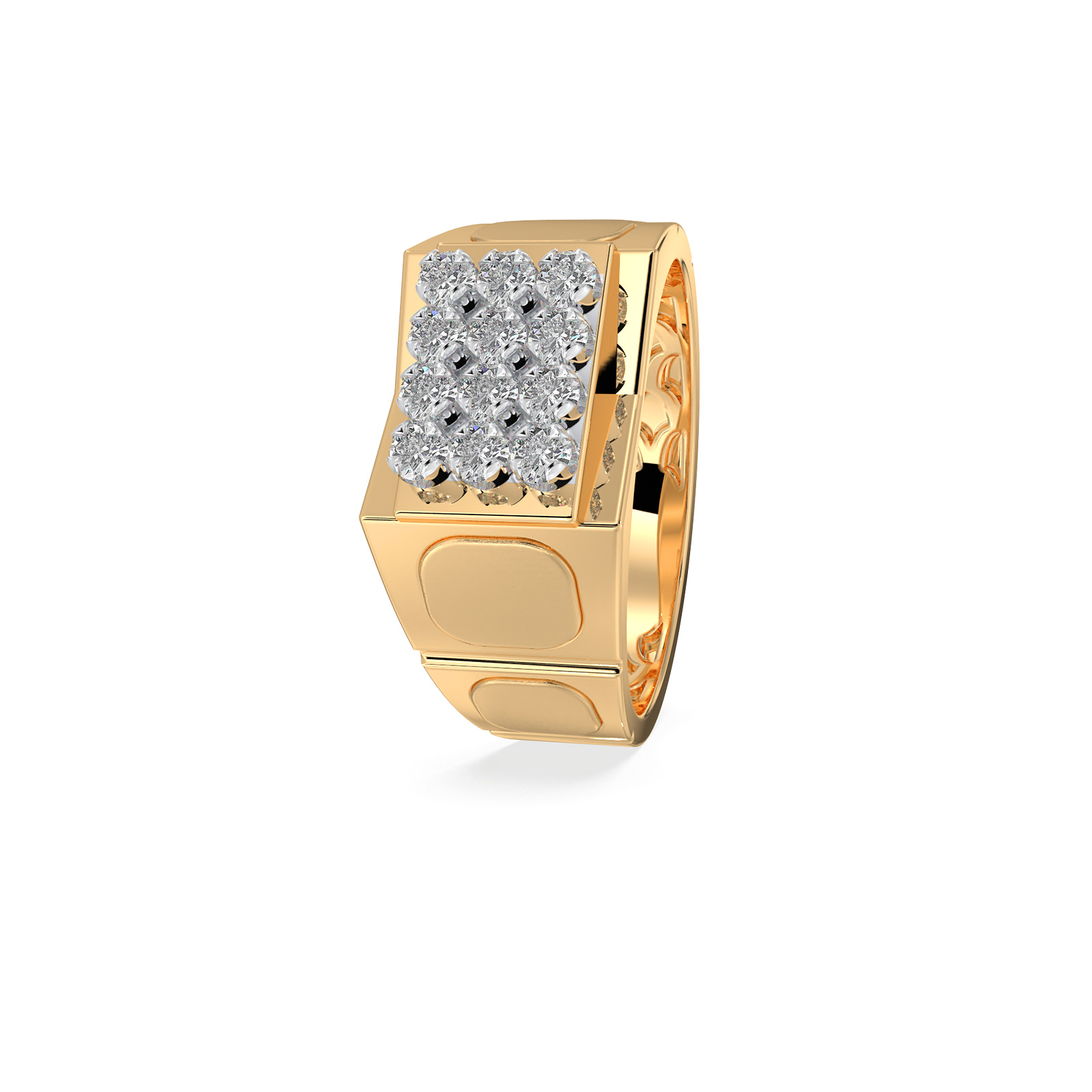 DIAMOND GENTS RING 18CT