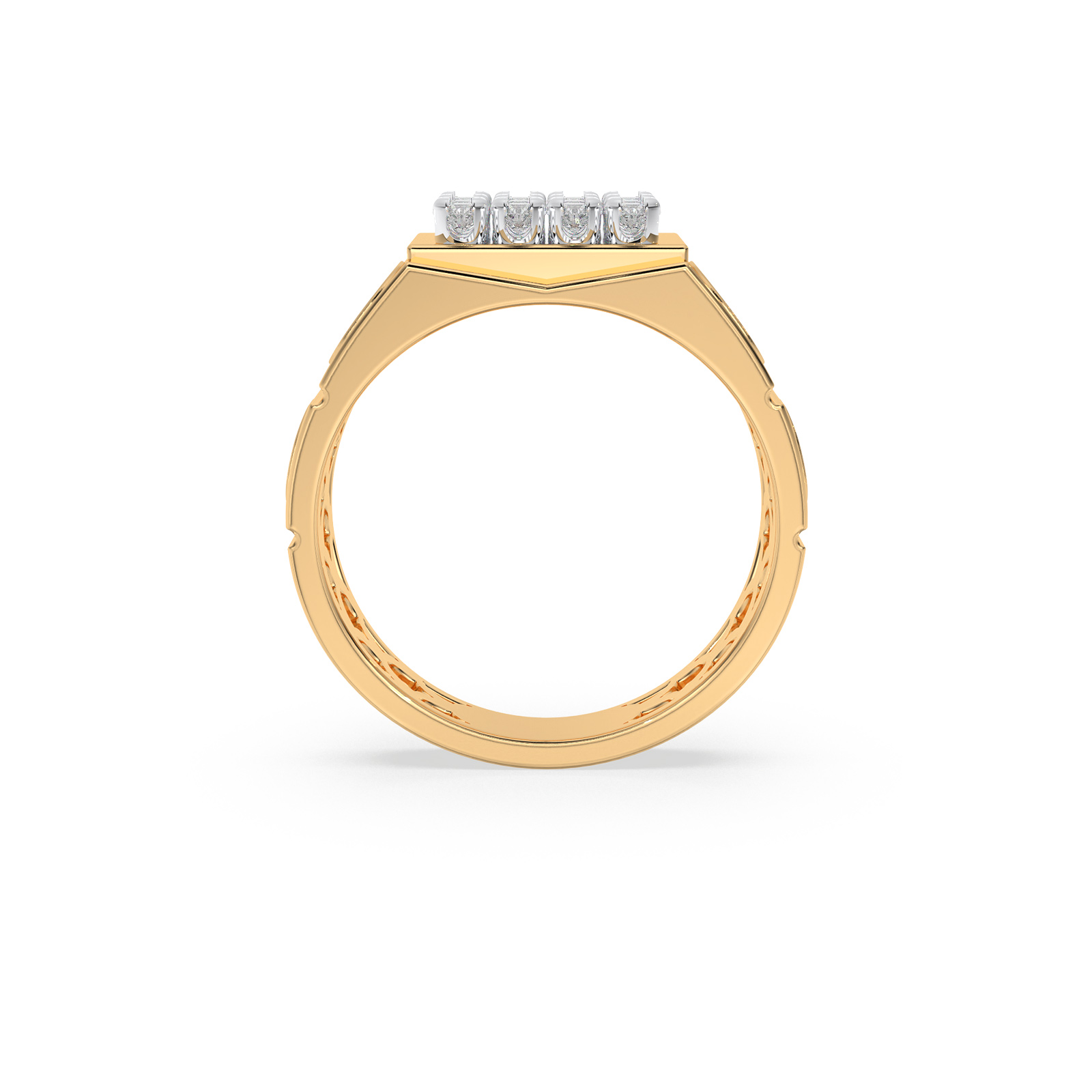 DIAMOND GENTS RING 18CT