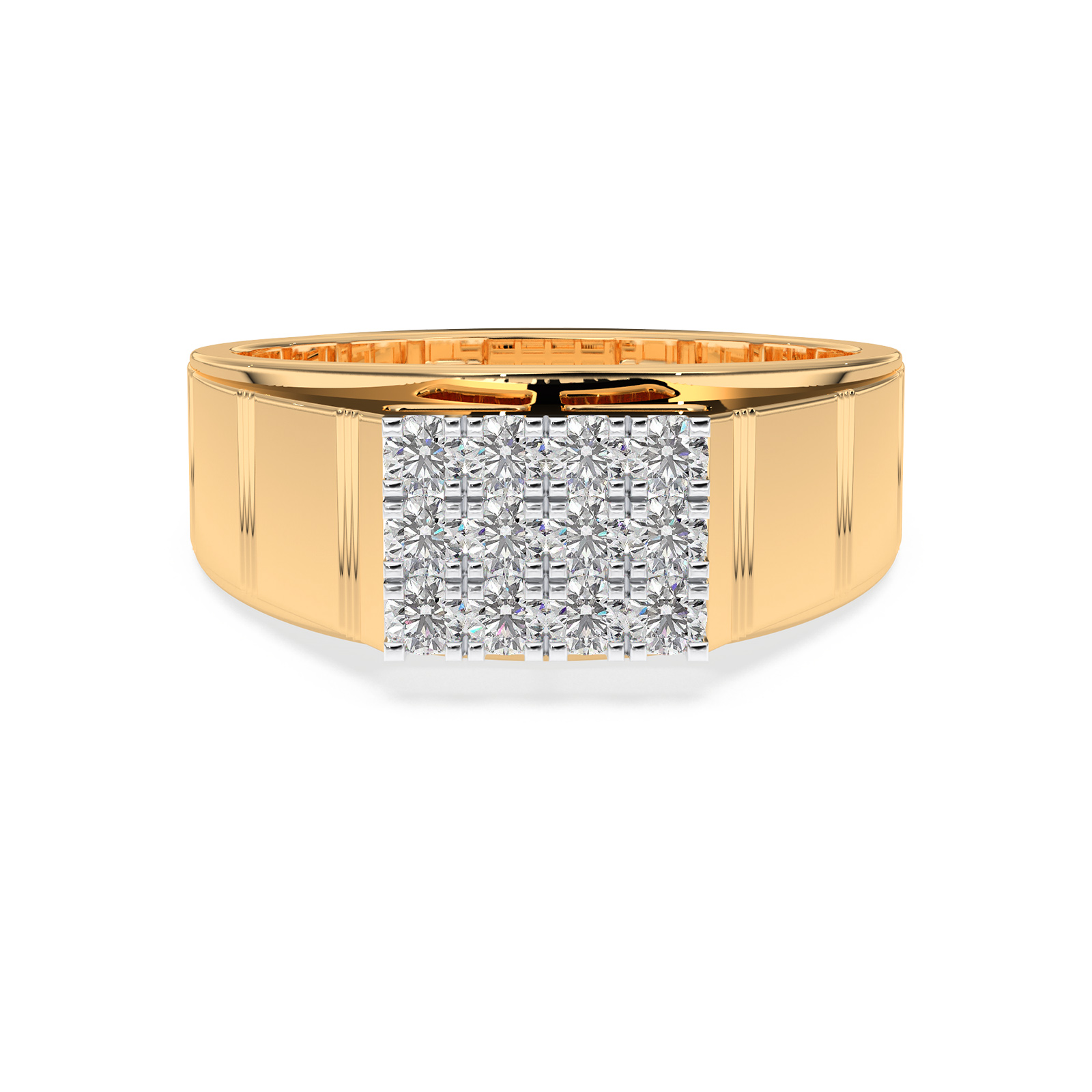 DIAMOND GENTS RING 18CT