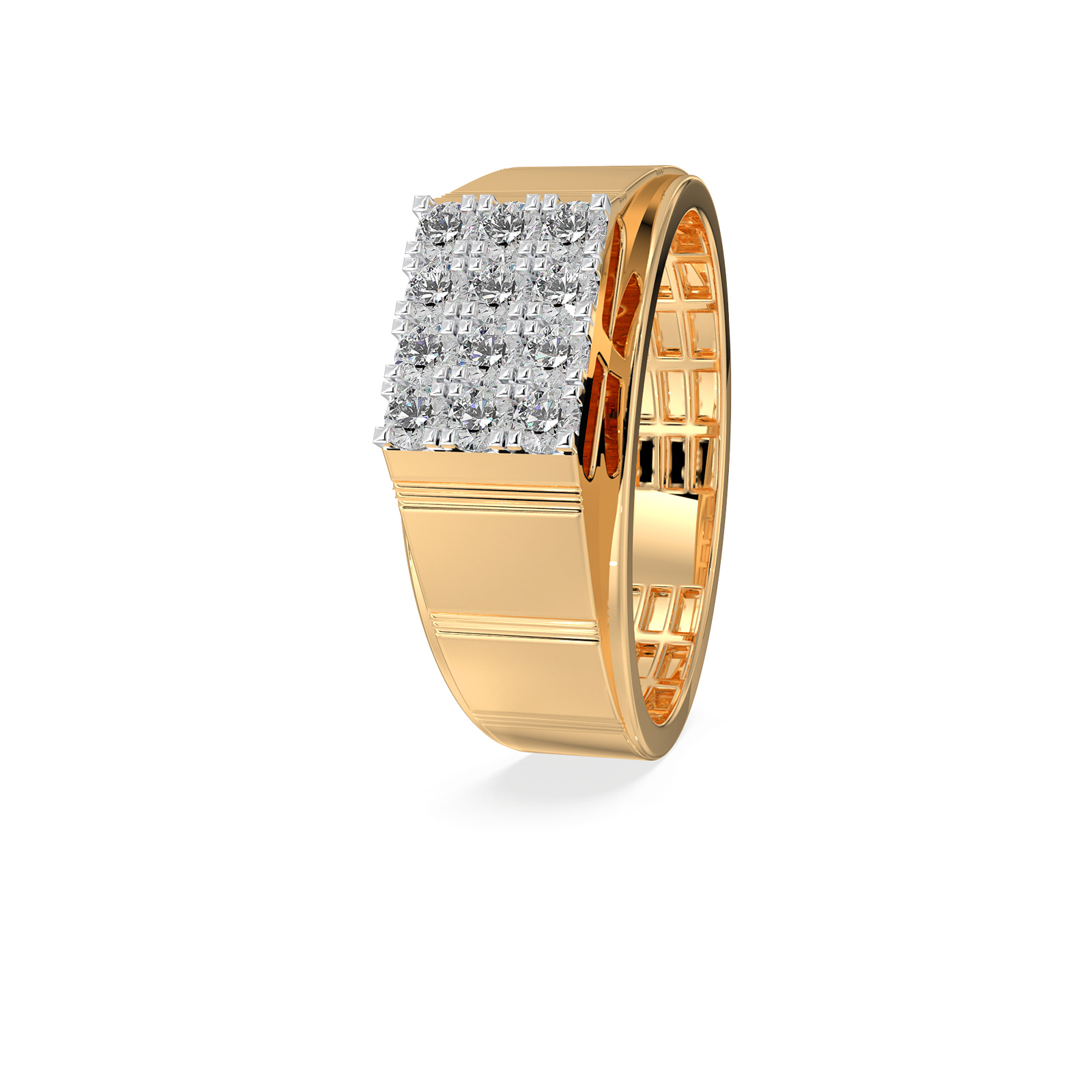 DIAMOND GENTS RING 18CT