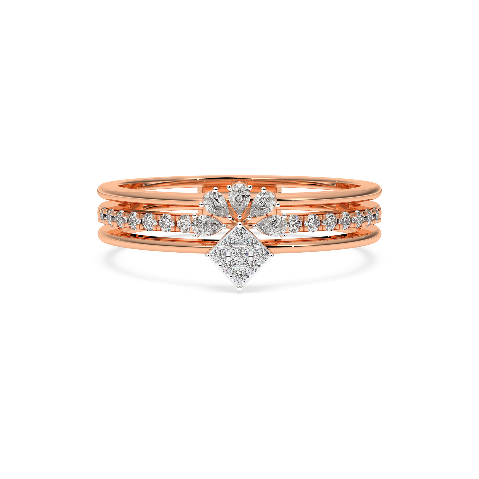 DIAMOND LADIES RING 18CT