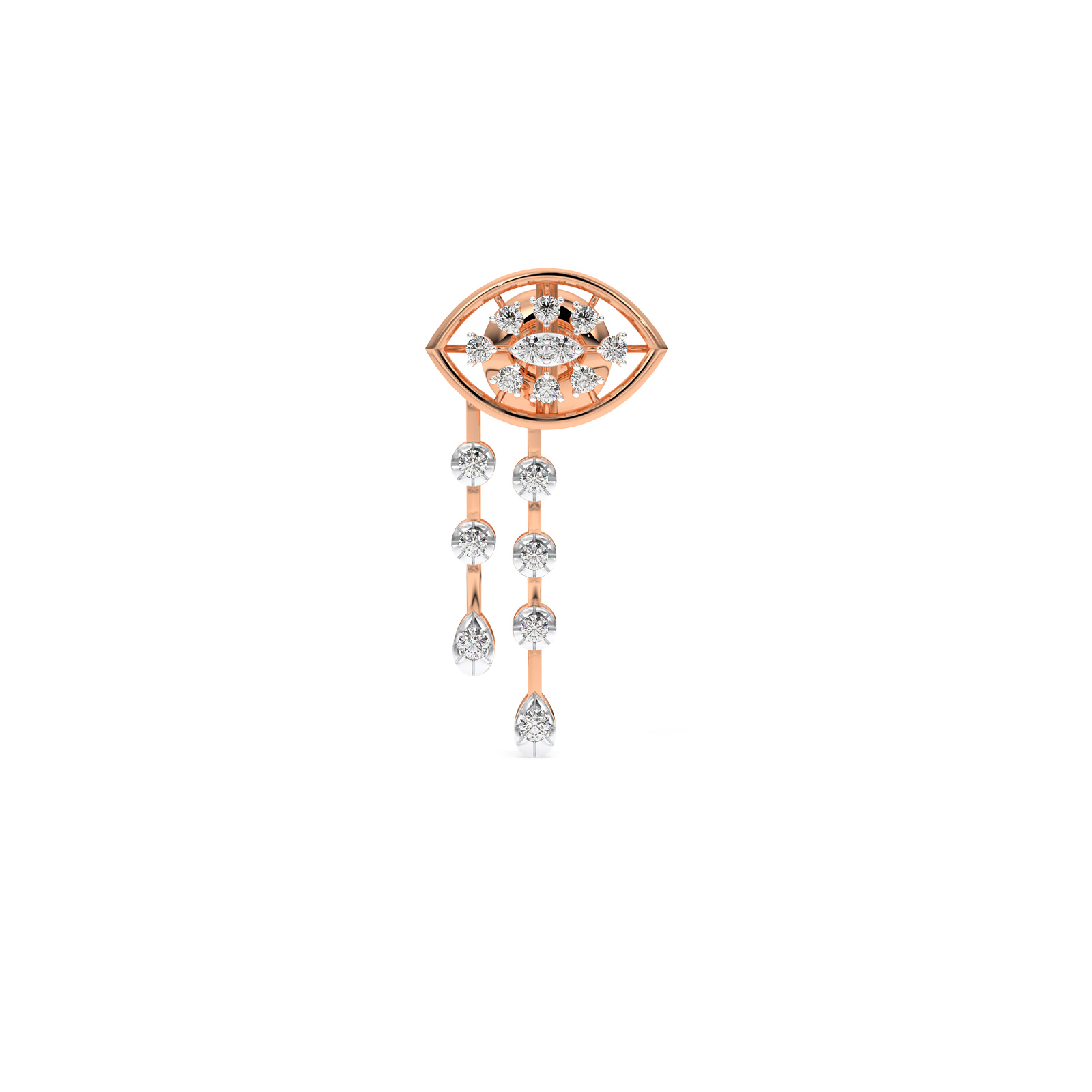 DIAMOND N EARRING 18CT